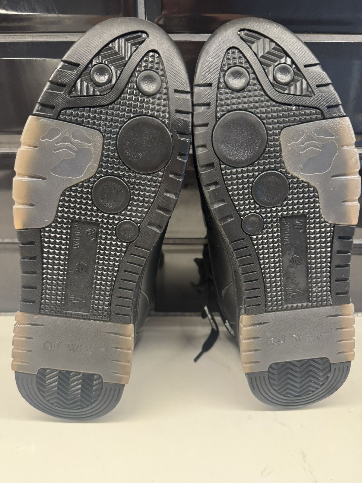 Off-White Off-White “Out of Office For Walking Black Leather Sneakers Size US 13 / EU 46 - 13 Thumbnail