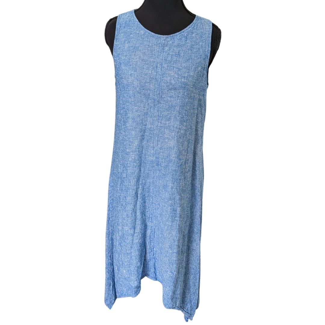Anne Klein Anne Klein Sky Blue Textured Sheath Dress with V-Tail Size S / US 4 / IT 40 - 1 Thumbnail