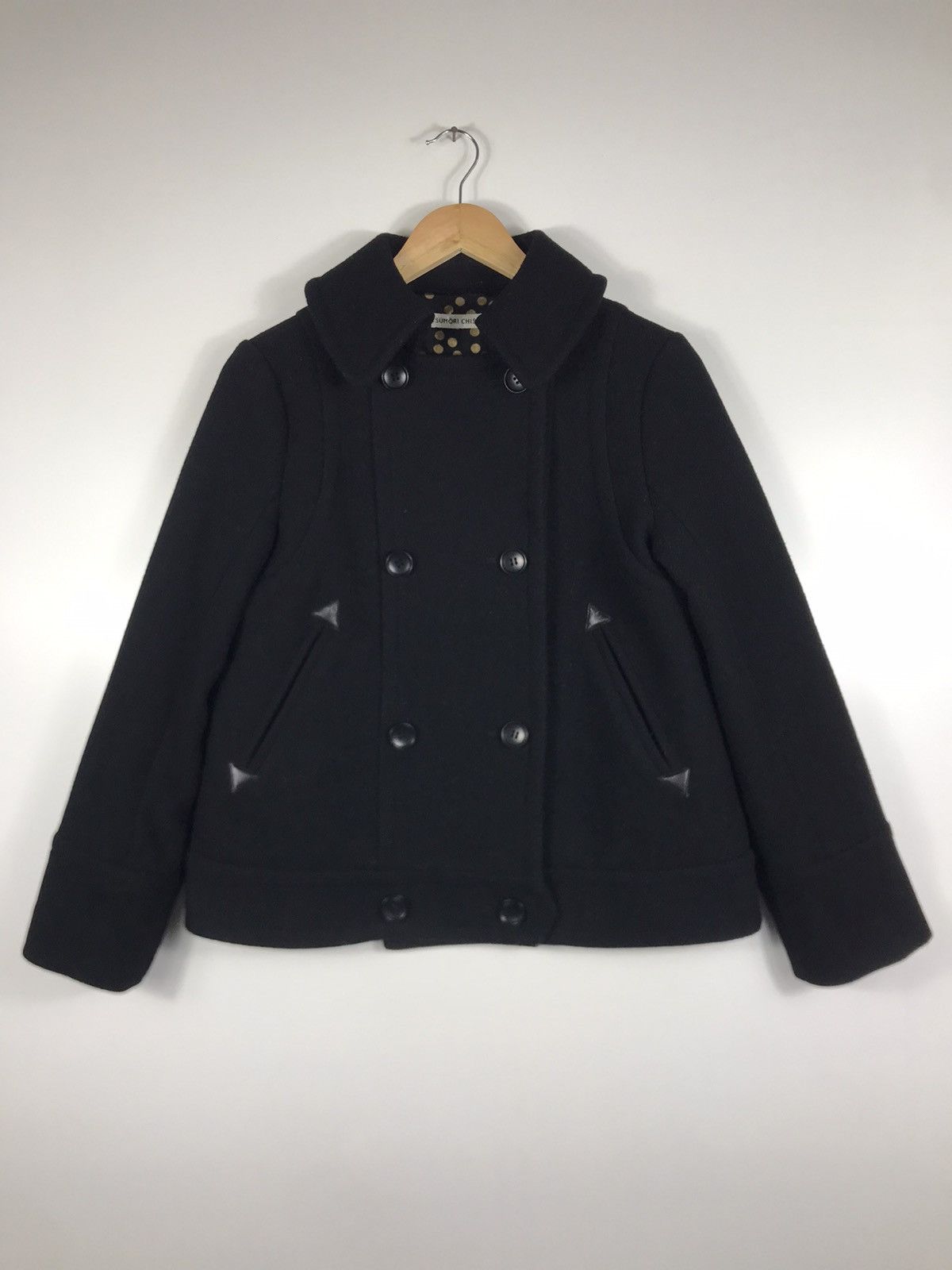 Tsumori Chisato 🔥Tsumori Chisato Issey Miyake Wool Double Breast Cropped Size S / US 4 / IT 40 - 1 Thumbnail