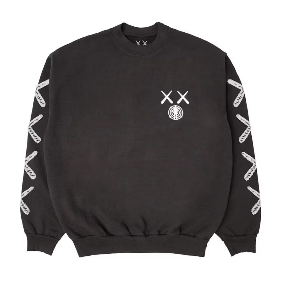 Kaws For Kid Cudi Moon Man Back Print Crewneck Sweatshirt Size US S / EU 44-46 / 1 - 1 Thumbnail