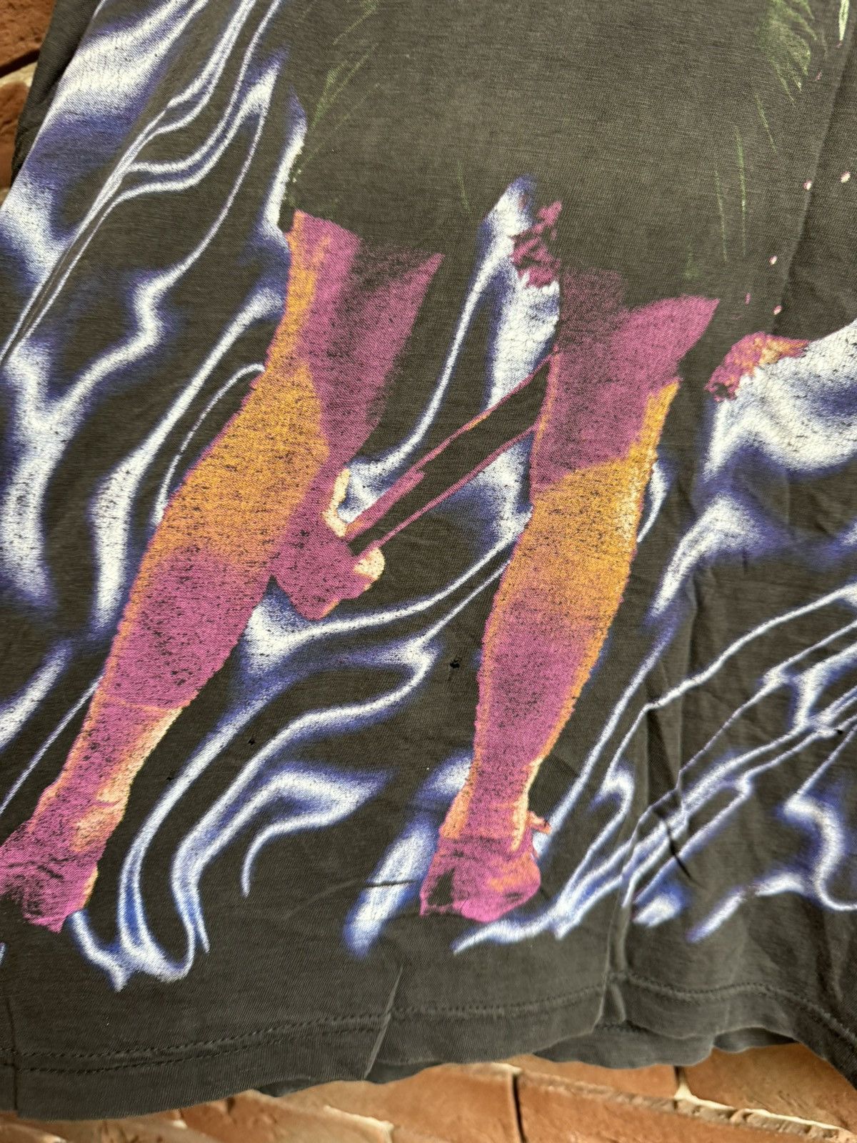 Band Tees 90s AC DC Lightning Vintage Metal Rock Tour Band Tee Black Size US XL / EU 56 / 4 - 4 Thumbnail