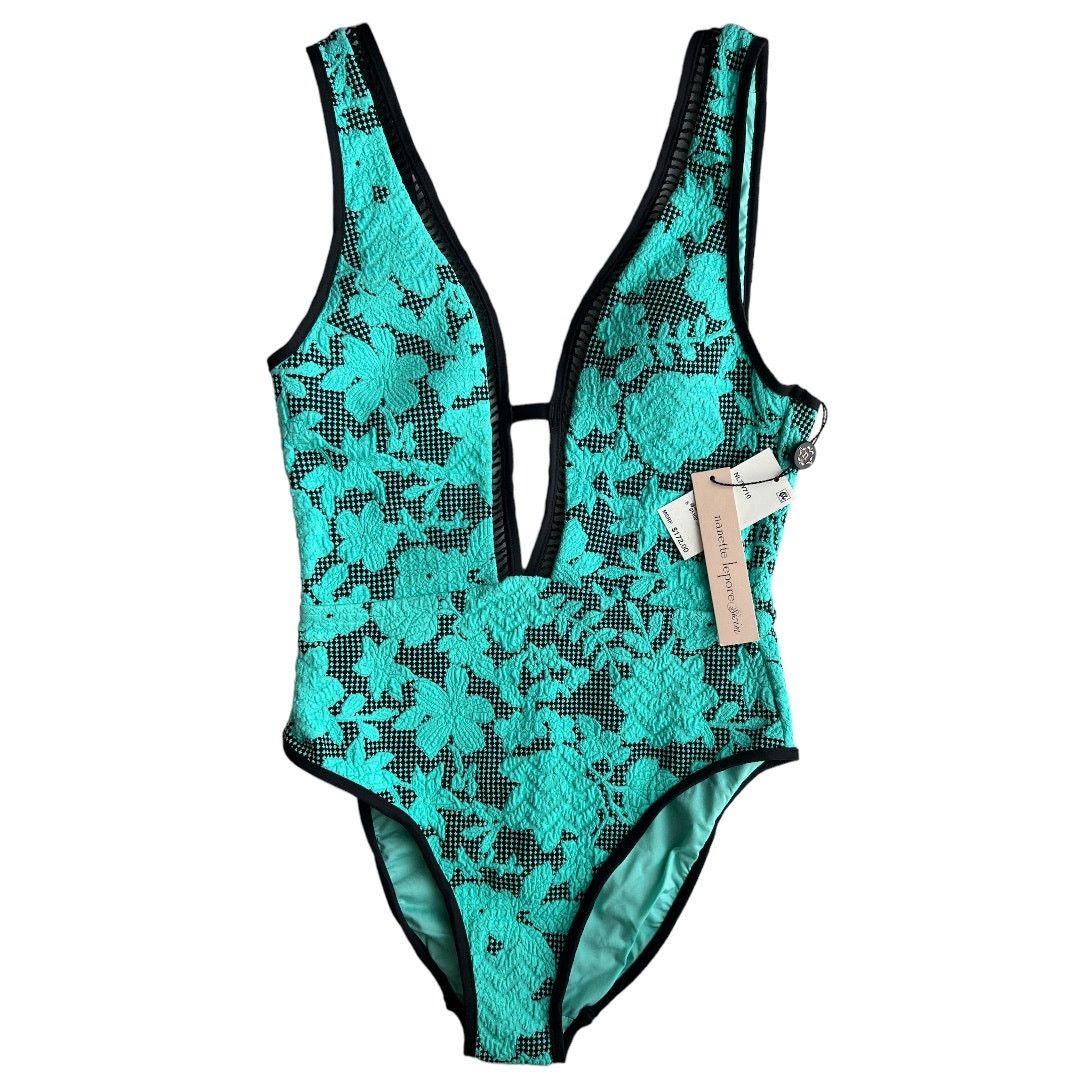 Nanette Lepore Nanette Lepore Jade Green Jacquard One Piece Swimsuit, XS Size ONE SIZE - 6 Thumbnail