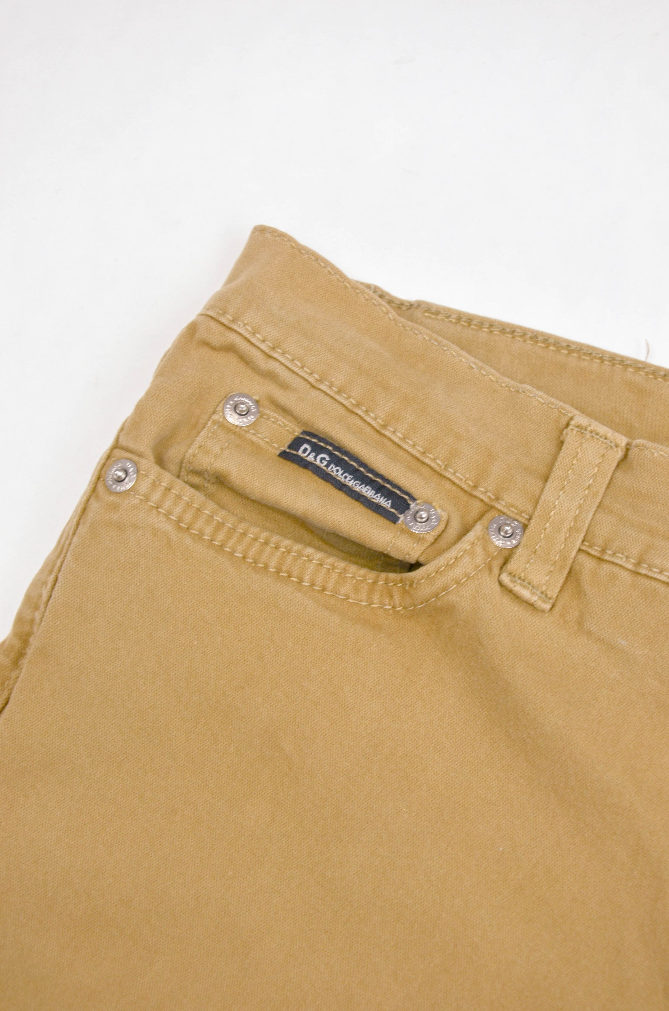 Dolce & Gabbana D&G Dolce & Gabbana Beige Straight-Leg Jeans 29 Size 29" - 4 Thumbnail