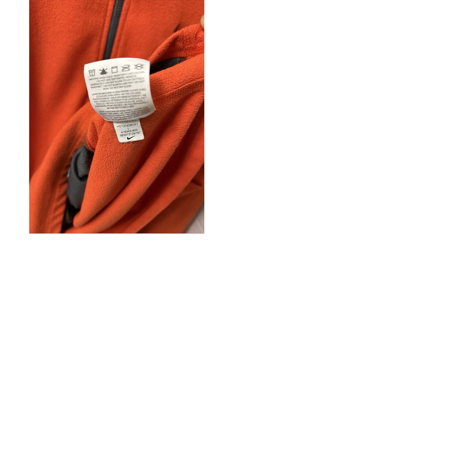 Nike Nike Therma-Fit 1/4 Zip Mens Large Orange Fleece Pullover Jackets L/S Pockets 416343-800 Size US L / EU 52-54 / 3 - 9 Thumbnail