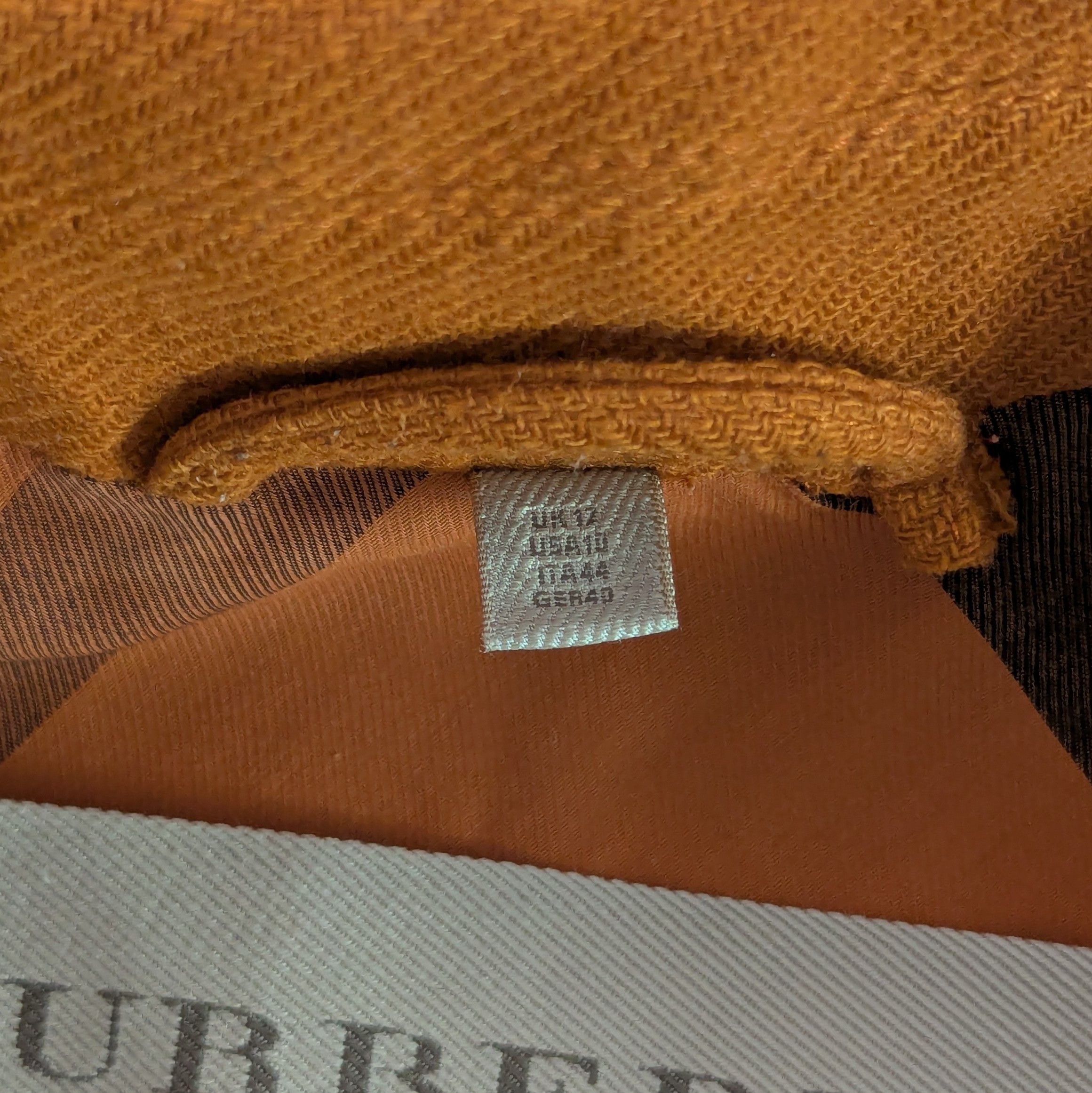 Burberry BURBERRY BRIT Women's Wool Coat Orangre Luxury Brand Size M / US 6-8 / IT 42-44 - 15 Thumbnail