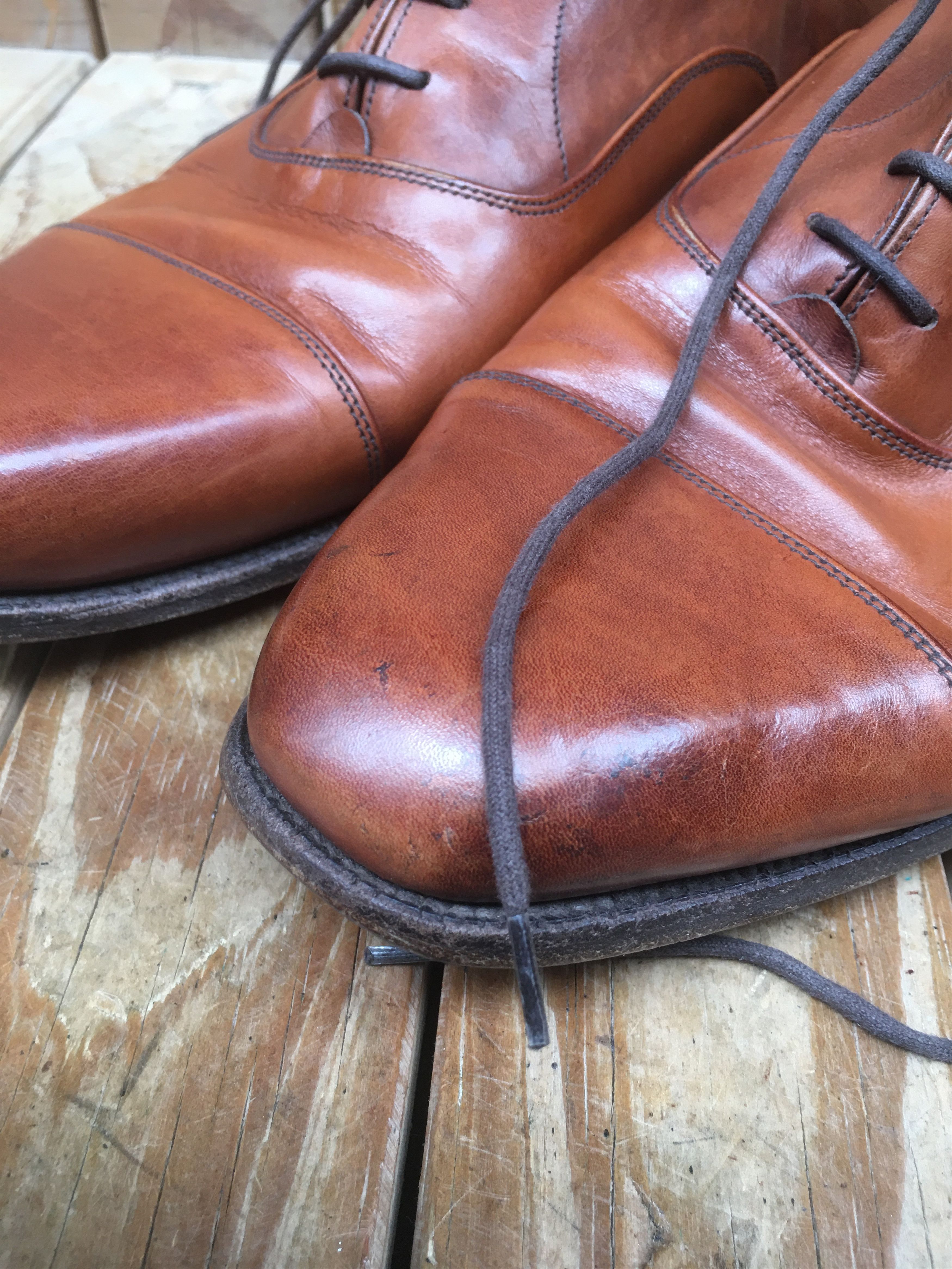 Tricker's Tricker's Regent brown plain toe leather shoes Uk 10 Size US 11 / EU 44 - 16 Thumbnail