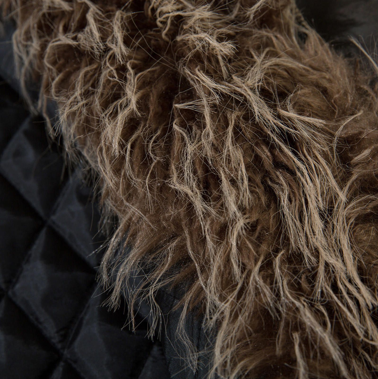 Vintage Dark Brown Faux Fur Lined Bomber Jacket, Hooded Outerwear Size US M / EU 48-50 / 2 - 3 Thumbnail