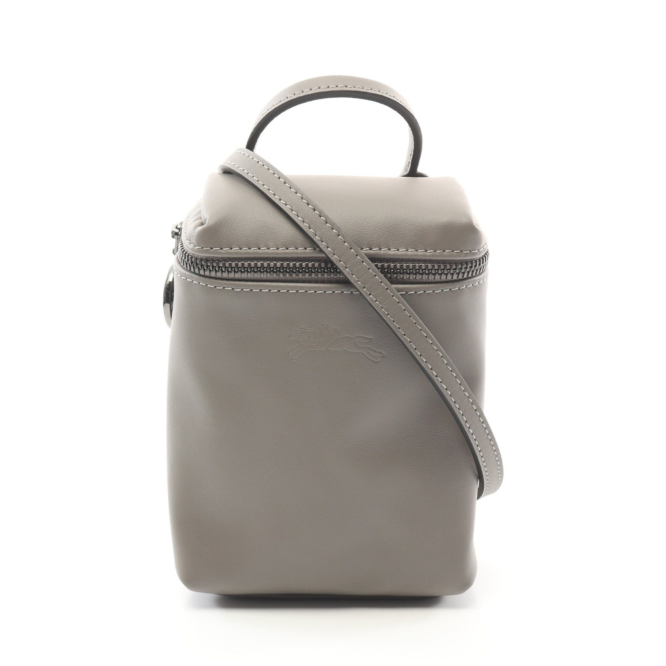 Longchamp Longchamp Le Preage Extra Xs Crossbody Bag Shoulder Leather Gray Size ONE SIZE - 1 Thumbnail