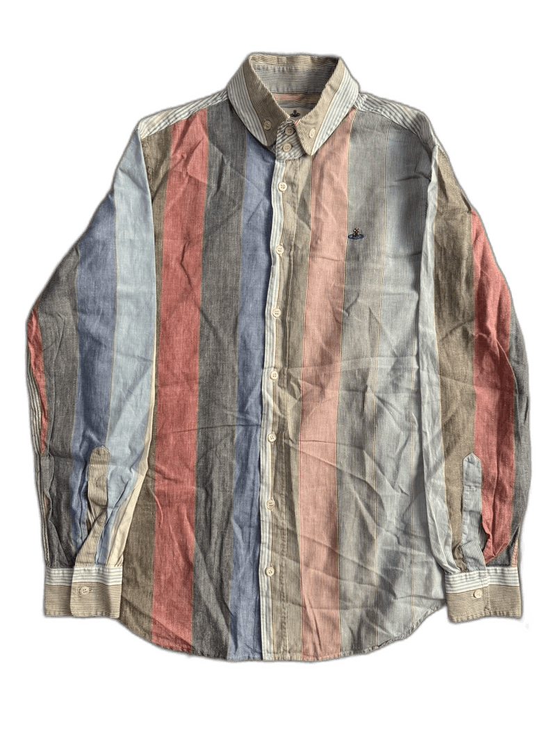 Vivienne Westwood Vivienne Westwood Striped Cotton Linen Shirt - dmc Size M / US 6-8 / IT 42-44 - 1 Thumbnail