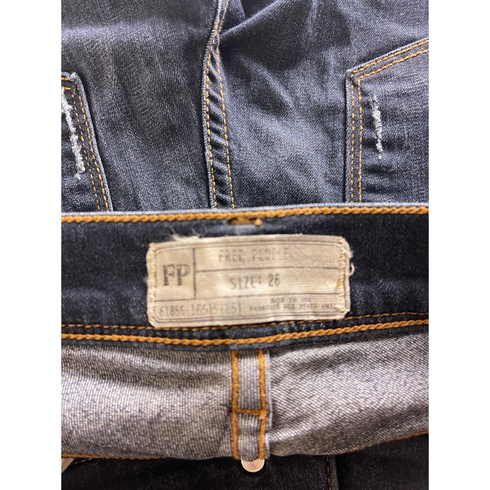 Free People Free People Blue Denim Skinny Jeans - Size 26 Size 26" / US 2 / IT 38 - 7 Thumbnail
