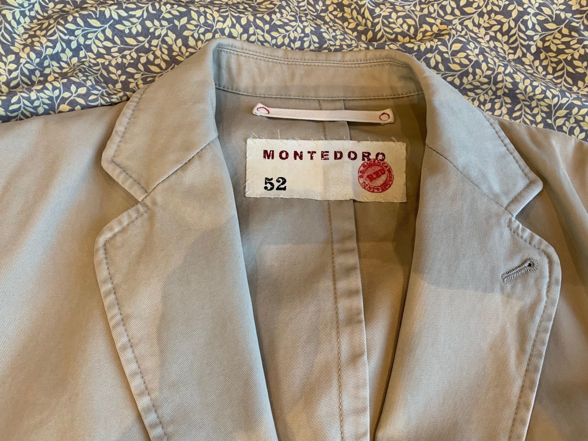 Other Montedoro Cotton Beige Sports Coat Size 40R - 2 Thumbnail