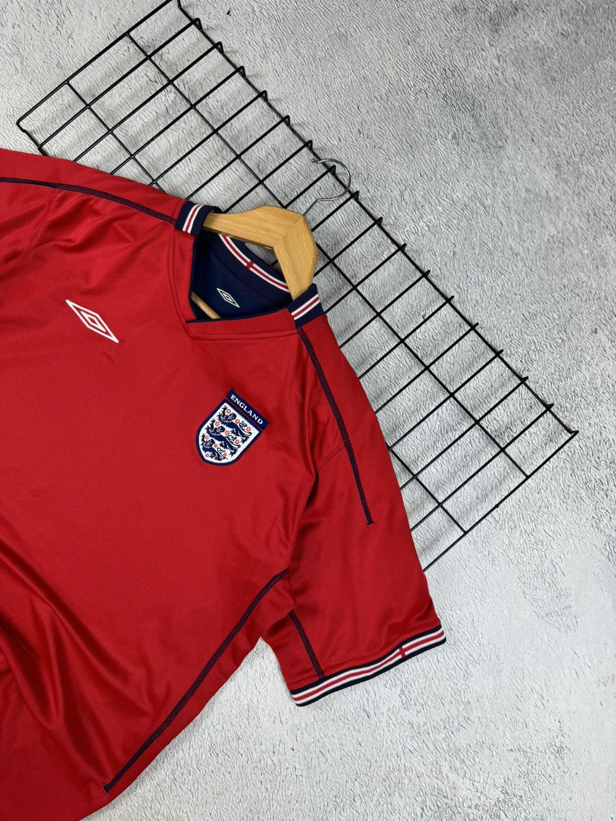 Umbro England National Team 2002 Away Umbro Soccer Jersey Blokcore Size US XL / EU 56 / 4 - 2 Thumbnail