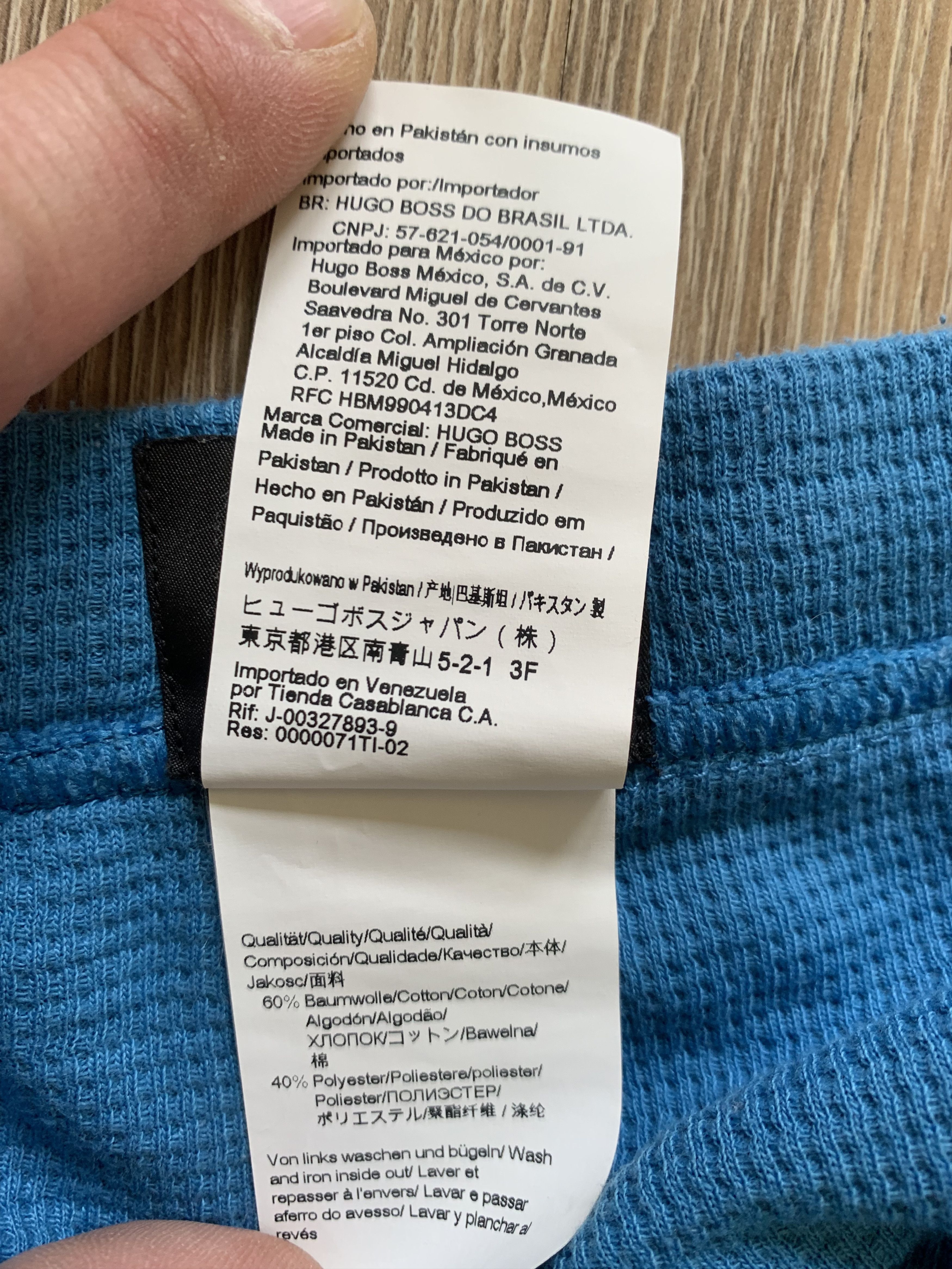 Hugo Boss Hugo Boss Cotton Light Blue Waffle Shorts Size US 34 / EU 50 - 9 Thumbnail