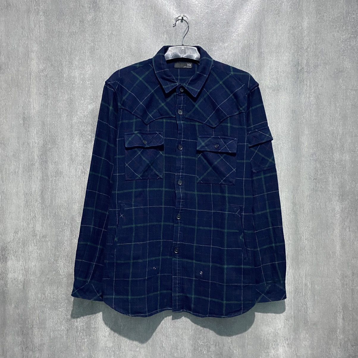 Jun Takahashi × Undercover × Uniqlo UU Undercover Jun Takahashi Jonio Multipockets Flannel Shirt Size US L / EU 52-54 / 3 - 3 Thumbnail