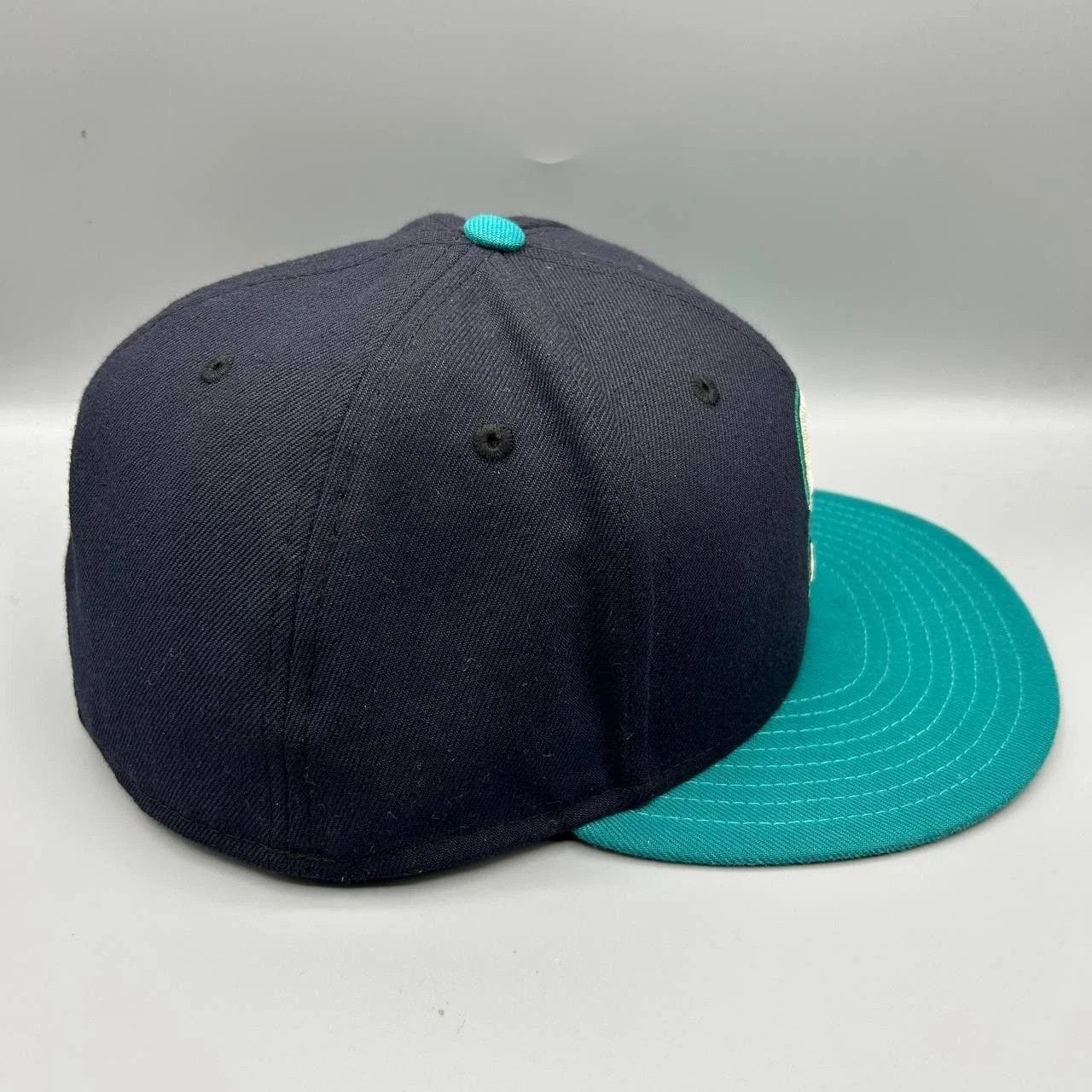 New Era Seattle Mariners Hat Men 8 Navy Blue MLB Embroidered Fitted Size ONE SIZE - 8 Thumbnail