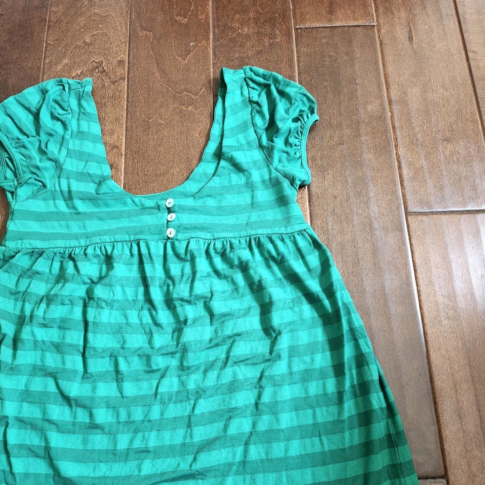Vintage Eight Sixty Blouse Sleeveless Top Green Striped Pullover Women's M Casual, Travel, Party/Cocktail - Cotton Blend, Hand Wash Only, Regular Fit Size M / US 6-8 / IT 42-44 - 6 Thumbnail