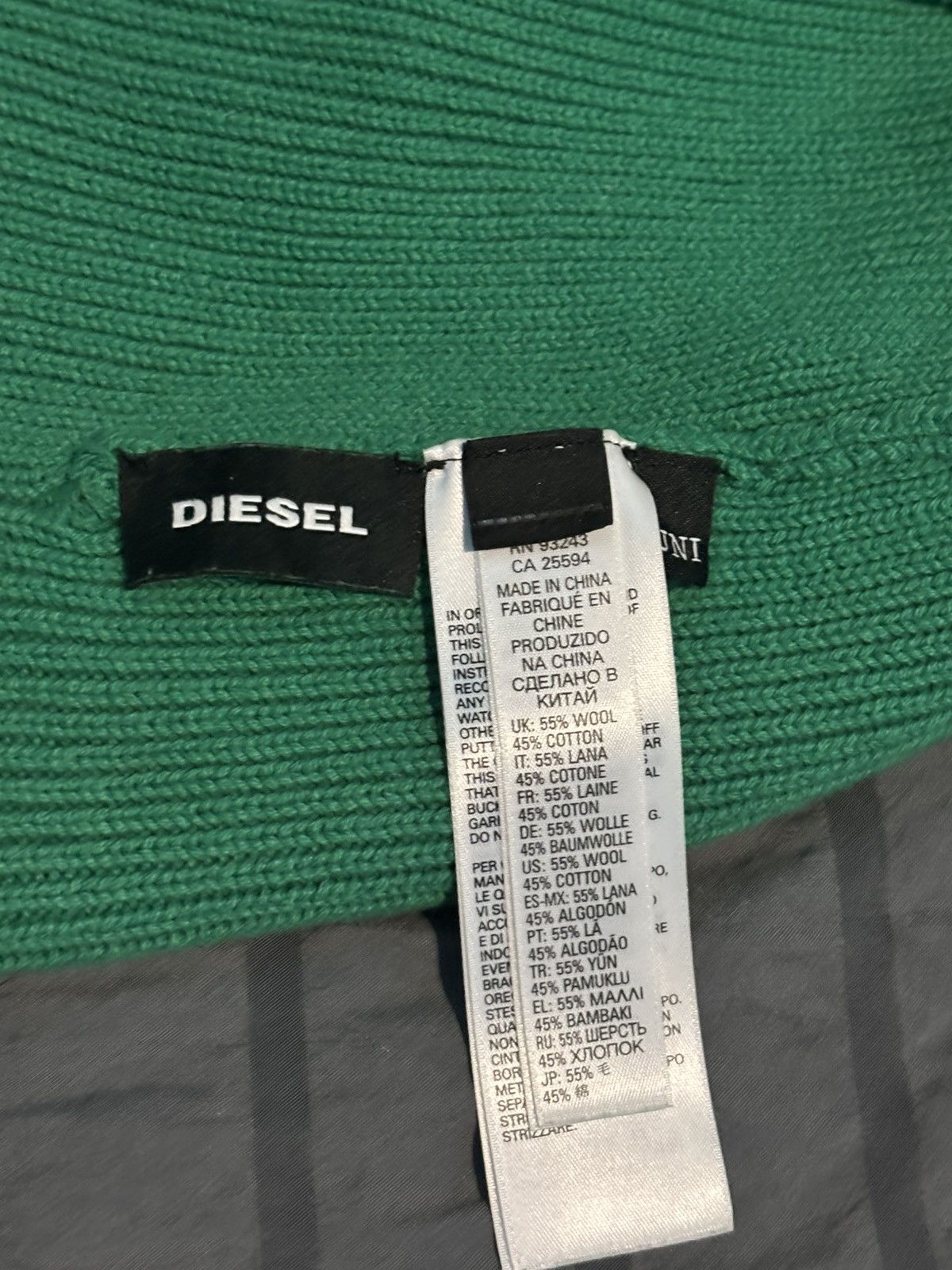 Diesel DIESEL “Only The Brave” Green Beanie 🧑🏾‍🎤 Size ONE SIZE - 6 Thumbnail