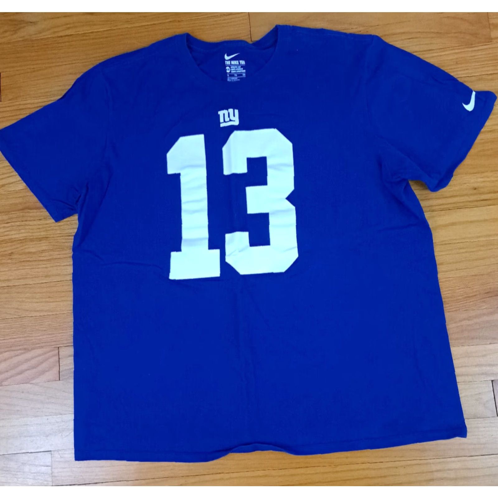 Nike Nike T-Shirt NY Giants Odell Beckham JR XXL Blue Sports Unisex Adults Short Sleeve Tee Mens Womens 2XL Blue Nike Shirt Size US XXL / EU 58 / 5 - 2 Thumbnail
