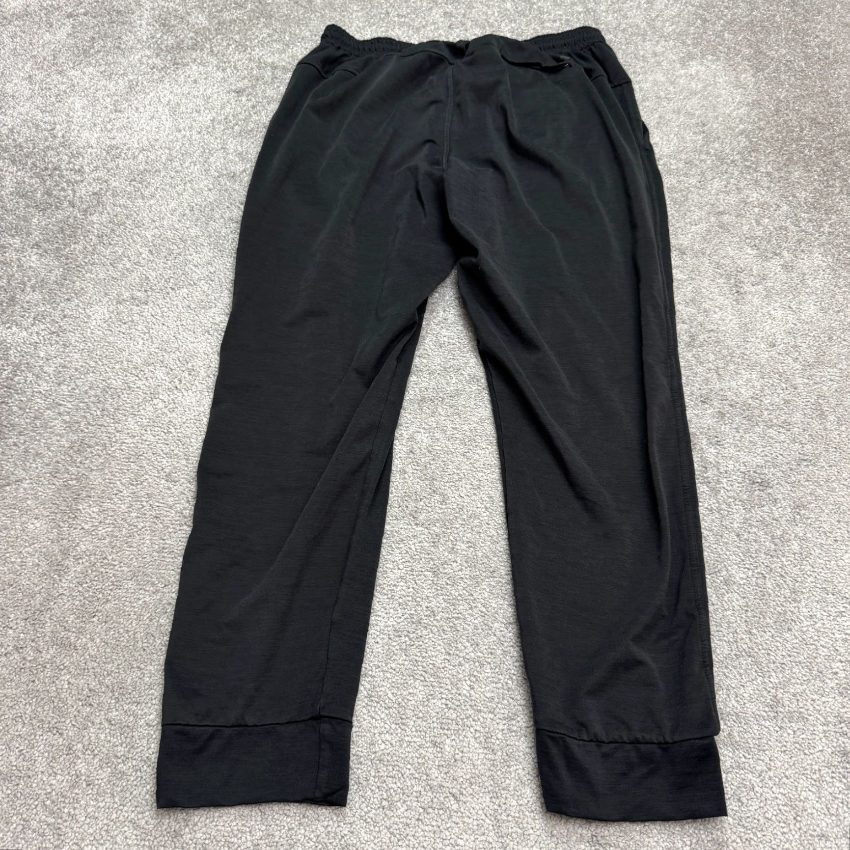 Vintage Zella Pants Women's Regular Black Jogger with Elastic Waist, Tapered Leg, 29in Inseam, Zip Pocket, Activewear Size 32" / US 10 / IT 46 - 2 Thumbnail