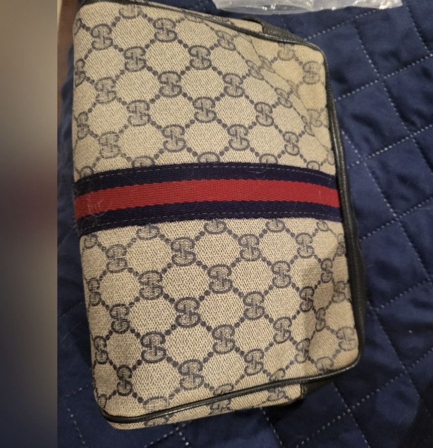 Gucci GUCCI Sherry Line GG Supreme Cosmetic Toiletry Bag Size ONE SIZE - 8 Thumbnail
