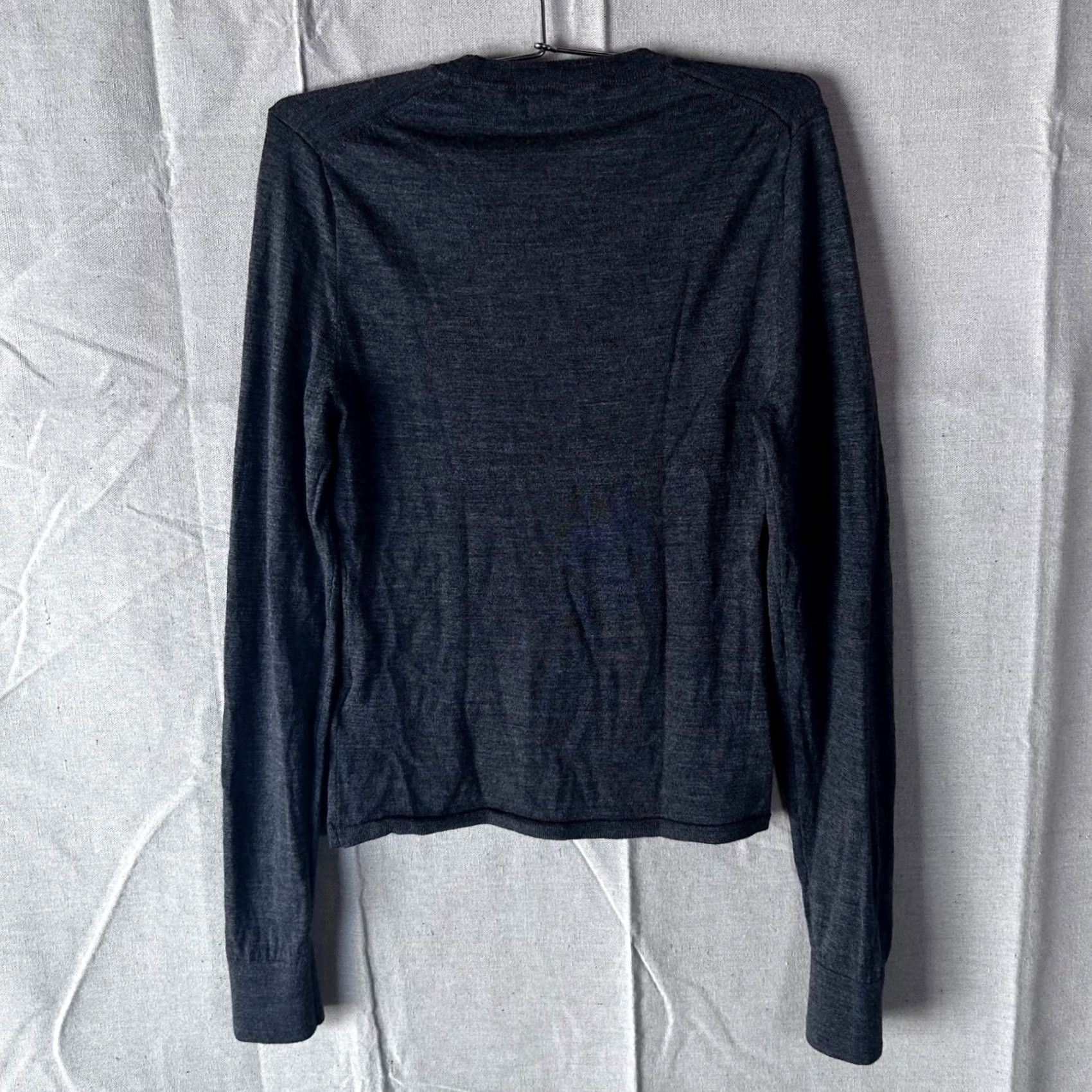 J.Crew J.Crew Womens Size M Charcoal Gray 100% Merino Wool Long Sleeve Crewneck Sweater Size M / US 6-8 / IT 42-44 - 5 Thumbnail