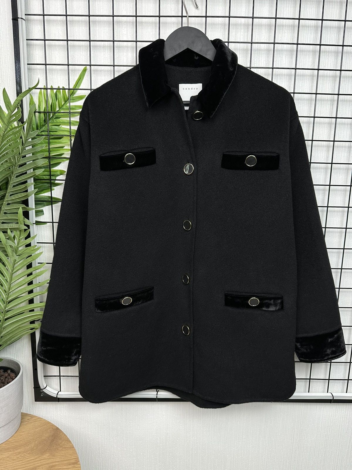 Sandro Sandro Paris NEW collections Women jacket wool size 38 Size S / US 4 / IT 40 - 1 Thumbnail