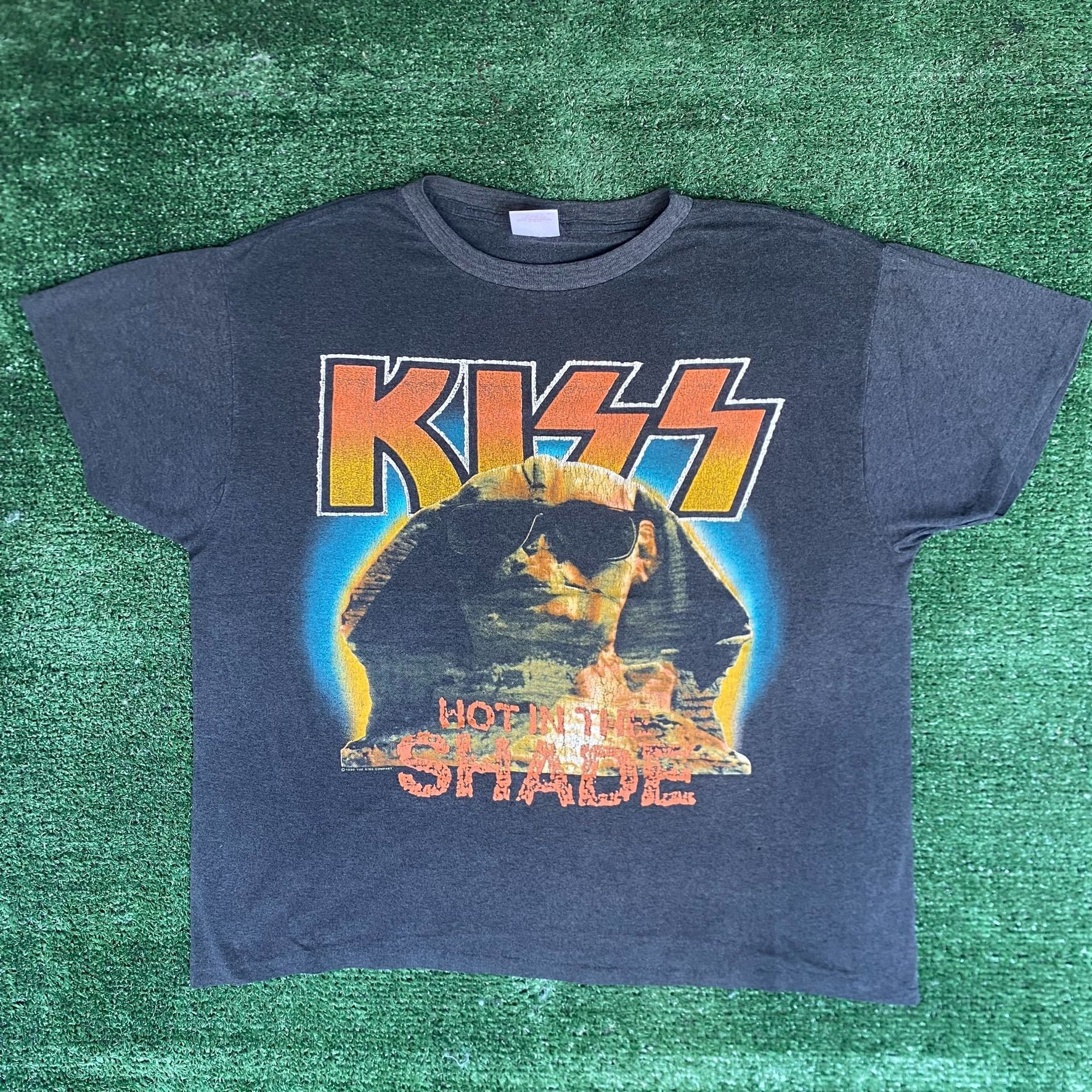Vintage 90s KISS Band Shirt Hot In The Shade Rock Album Tee