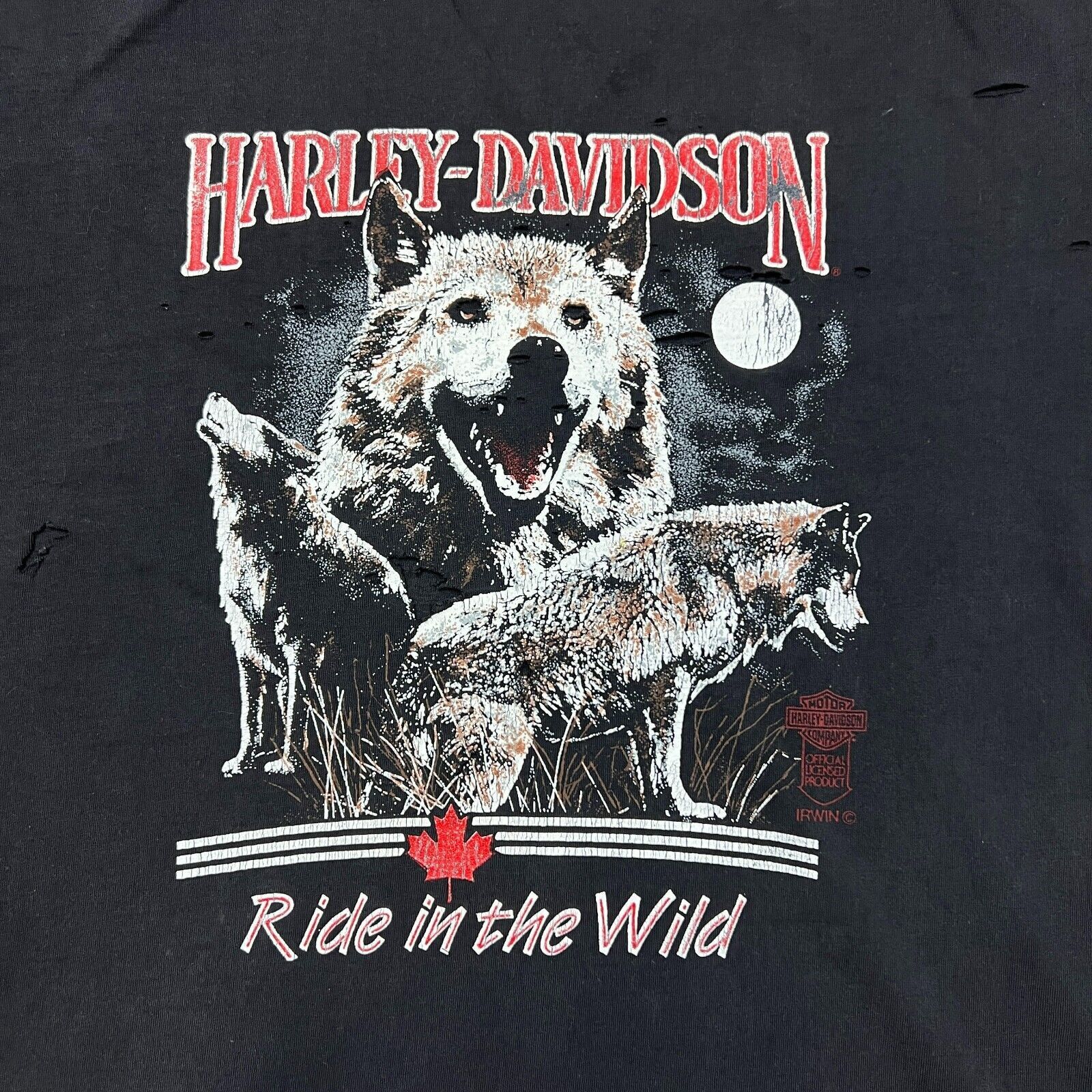 Harley Davidson × Vintage VTG 90s Harley Davidson Shirt Large Run In Wild Thrashed Tee Size US L / EU 52-54 / 3 - 3 Thumbnail