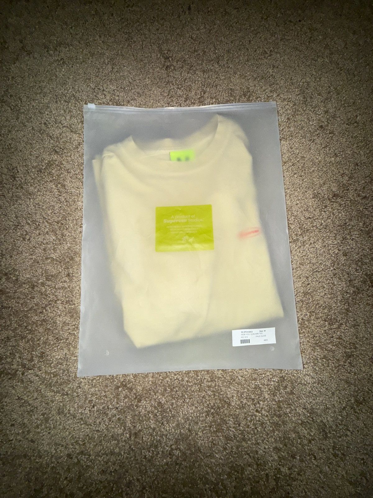 Supervsn Olive Colored “How You Gon Win” T By Supervsn Studios Size US M / EU 48-50 / 2 - 9 Thumbnail