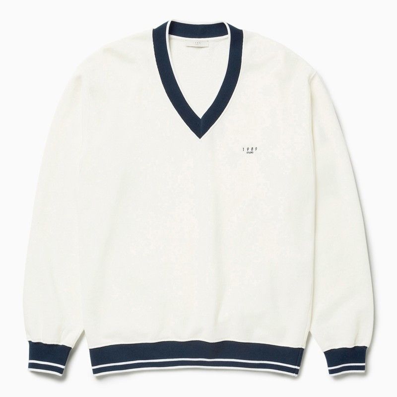 1989 Studio Jp V-Neck Sweatshirt Off White