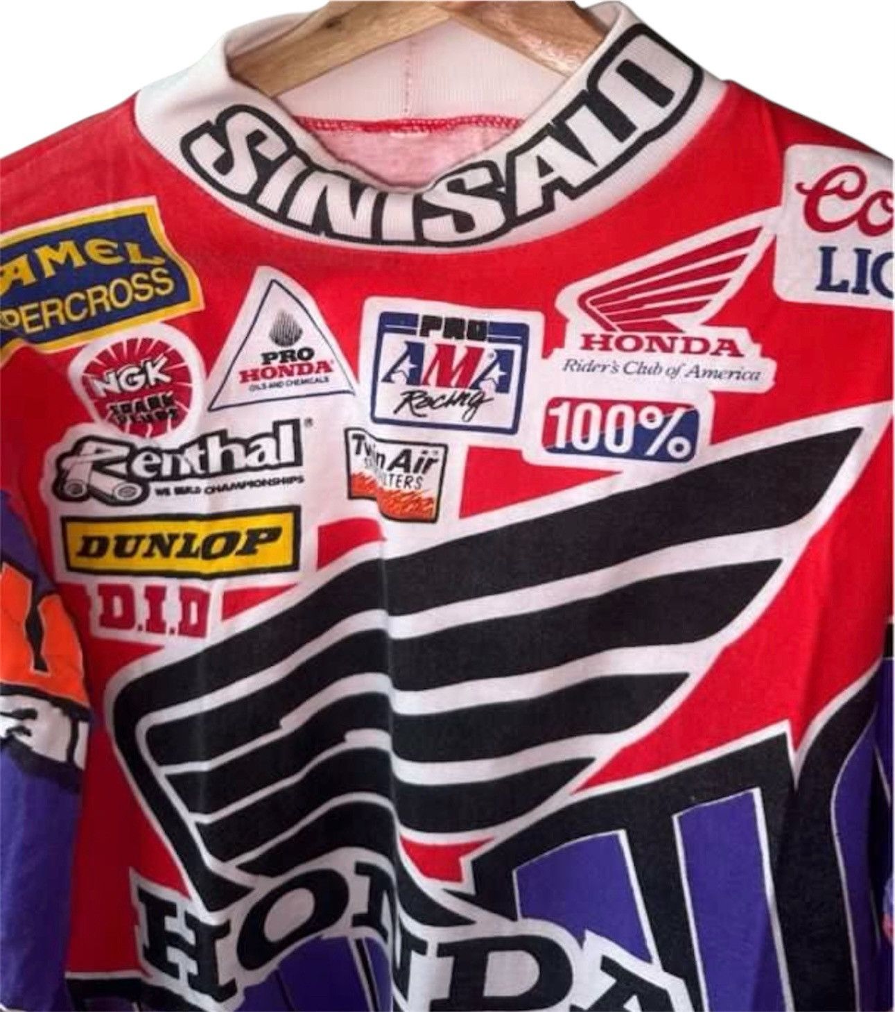 Honda Vintage 1994 Sinisalo Honda Racing motocross jersey Size US M / EU 48-50 / 2 - 2 Thumbnail