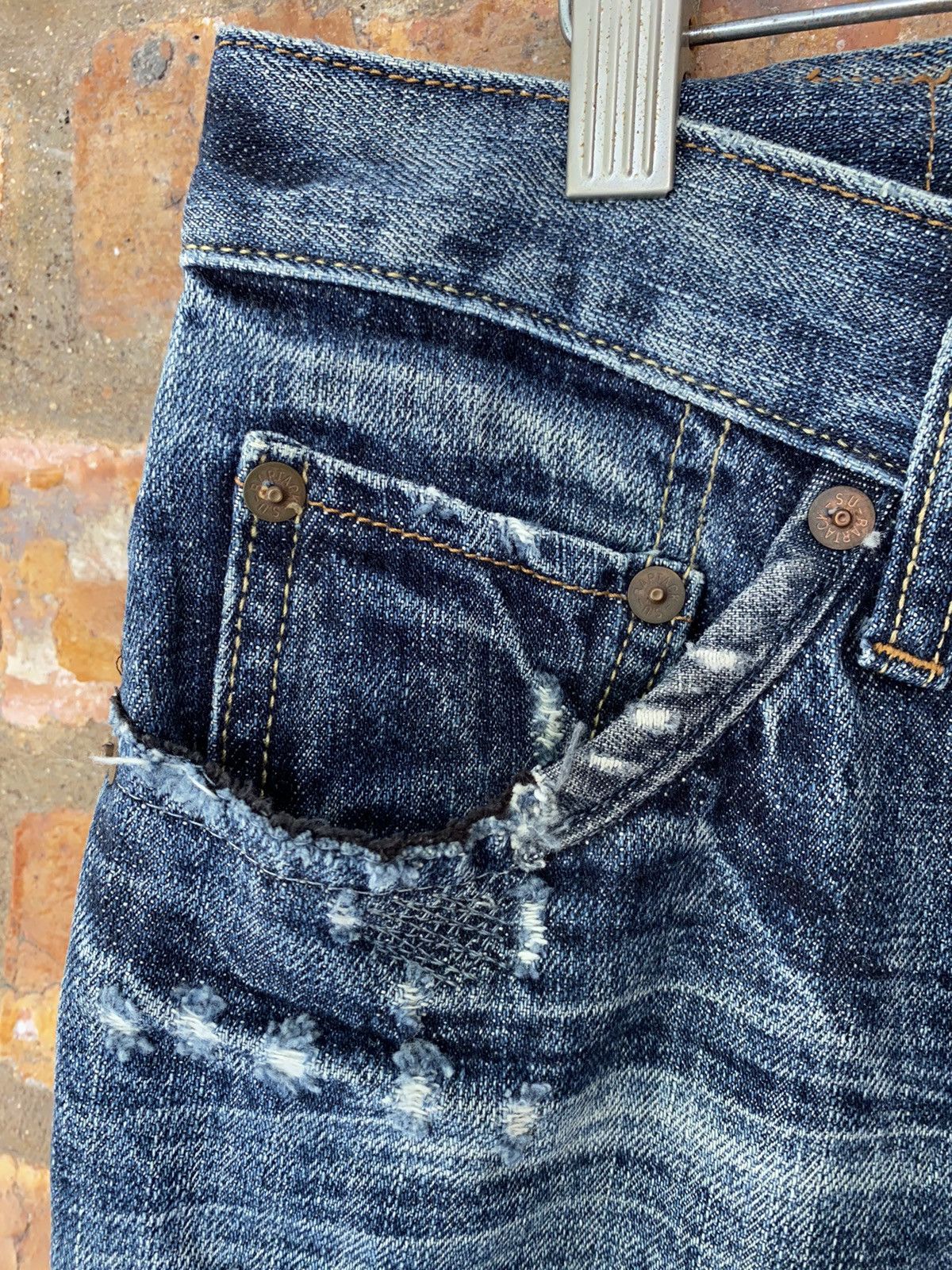 14th Addiction Vtg BARTACK Japan Distressed Ring Detailing pants Size US 30 / EU 46 - 9 Thumbnail