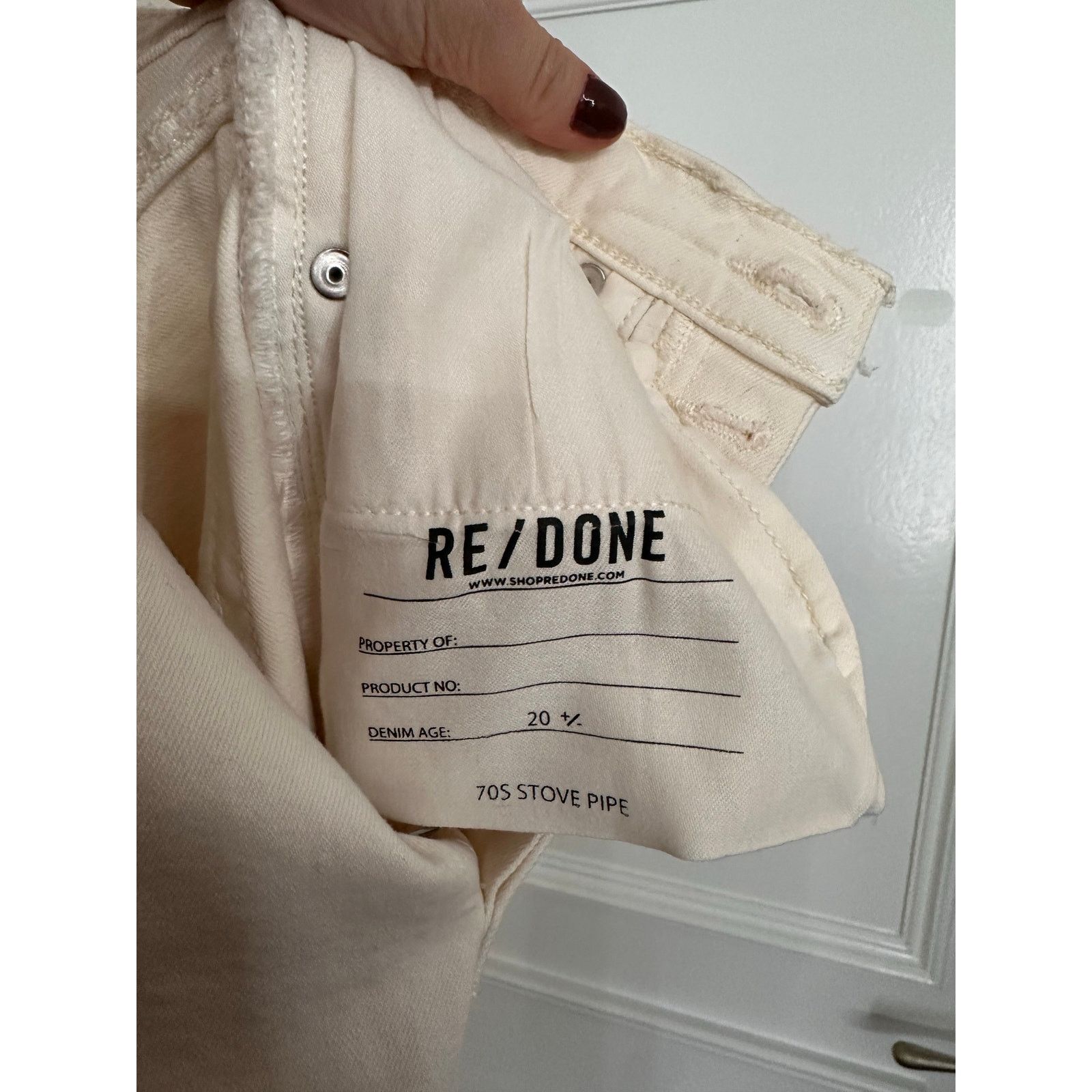 RE/DONE NWT Re/Done 70s Stove Pipe Hi Rise Straight Leg size 24 Size 24" / US 00 / IT 34 - 6 Thumbnail