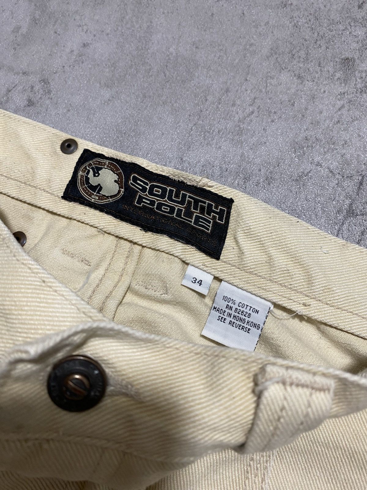 Southpole Y2K SOUTHPOLE BAGGY JEANS BEIGE Size US 34 / EU 50 - 6 Thumbnail