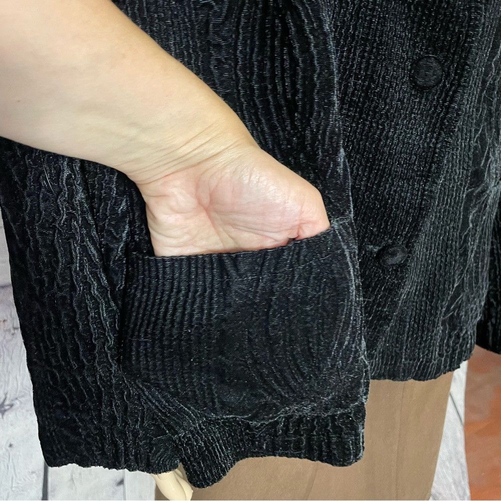 Harve Benard Harve Benard Vintage Black Velvet Cabled Blazer Jacket Size Size 4XL / US 24-26 - 6 Thumbnail