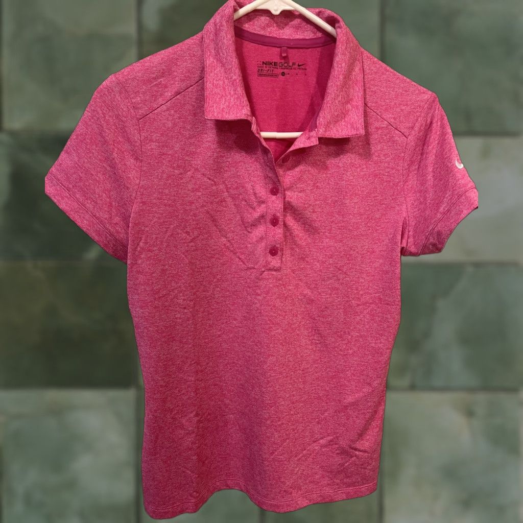 Nike Nike Dri Fit Polo Women Medium Pink Golf Tennis Athletic Shirt Size M / US 6-8 / IT 42-44 - 1 Thumbnail