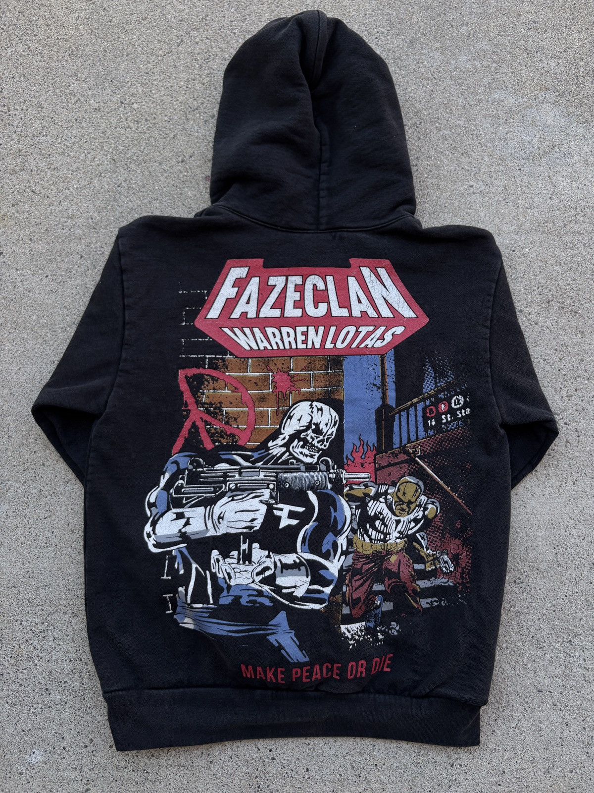 Marvel Comics × Warren Lotas 2020 Warren Lotas X FaZe Clan MARVEL Punisher Hoodie Size M Size US S / EU 44-46 / 1 - 1 Thumbnail