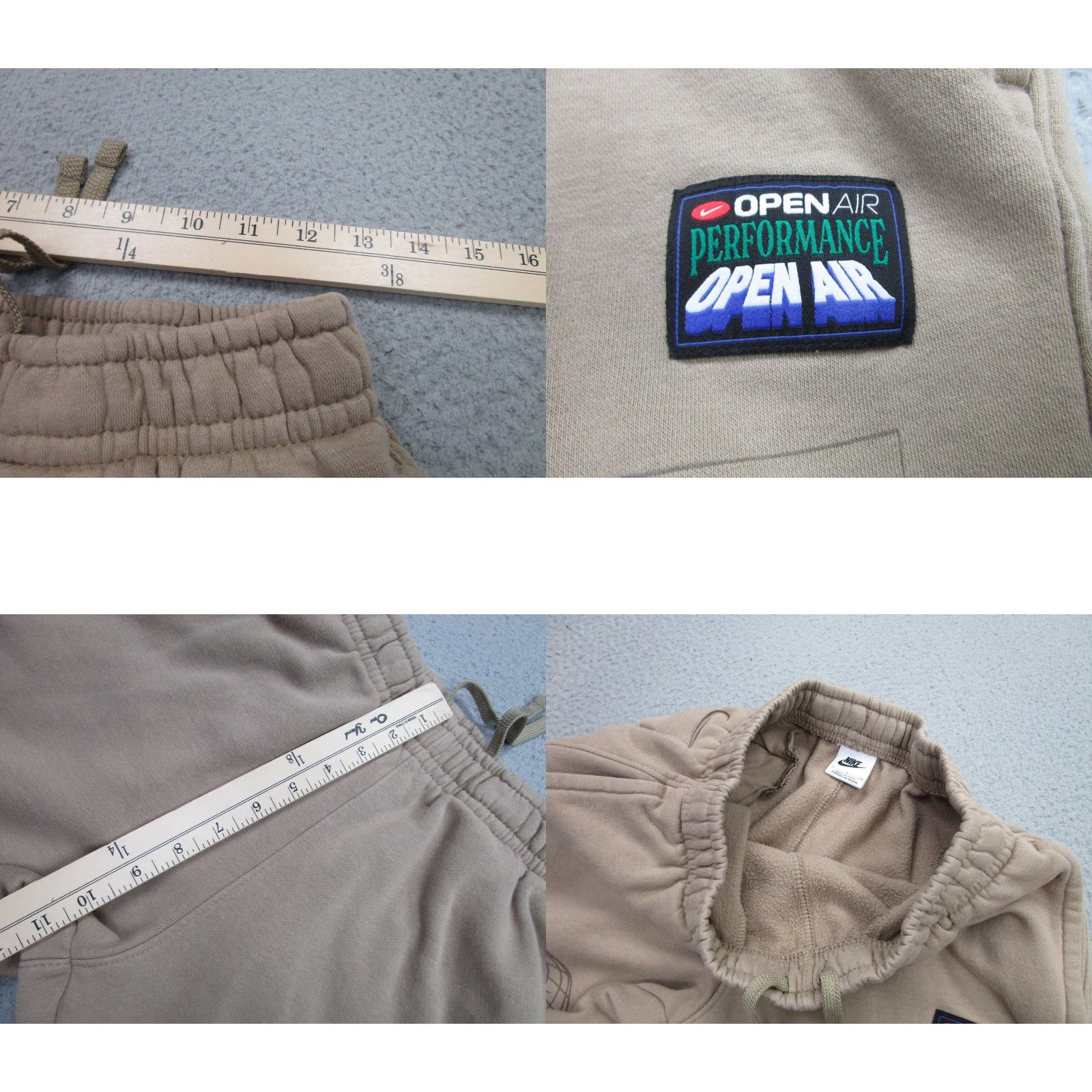 Nike Nike Pants Mens Small Tan Open Air Performance Fleece Sweatpants Joggers Graphic Size US 29 - 8 Thumbnail