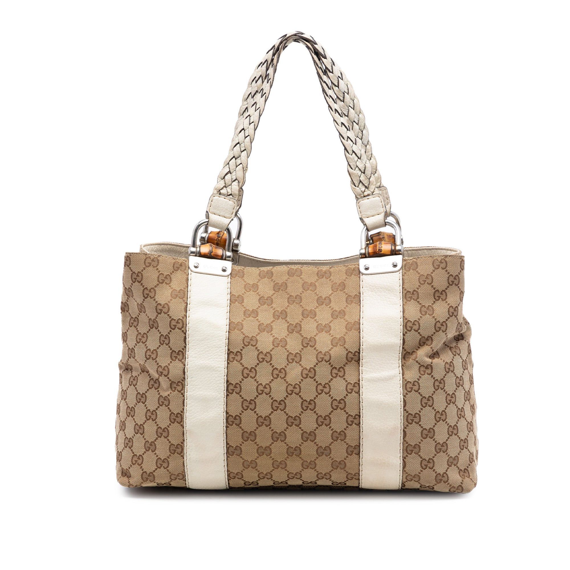 Gucci Medium GG Canvas Bamboo Libeccio Tote Size ONE SIZE - 1 Thumbnail