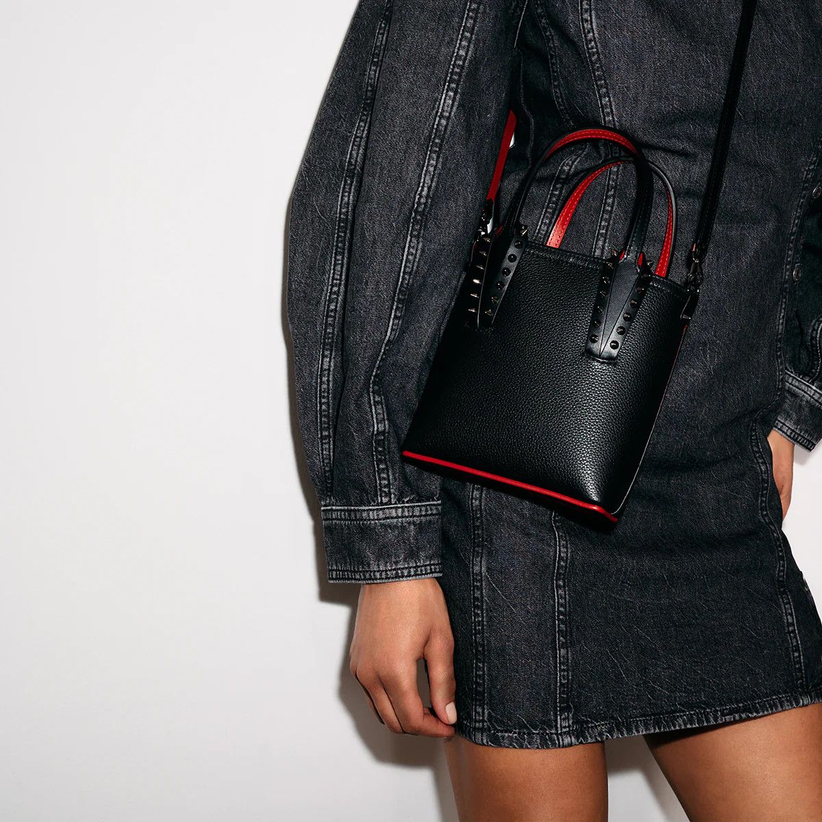 Christian Louboutin o1s1wg111224 Size: OS/Cabata N/S Mini Calf Empire in Black Size ONE SIZE - 5 Thumbnail