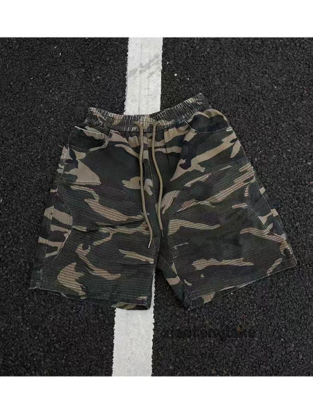 Vintage zx junyawatanabe Prada style loose baggy camo shorts Size US 28 / EU 44 - 4 Thumbnail