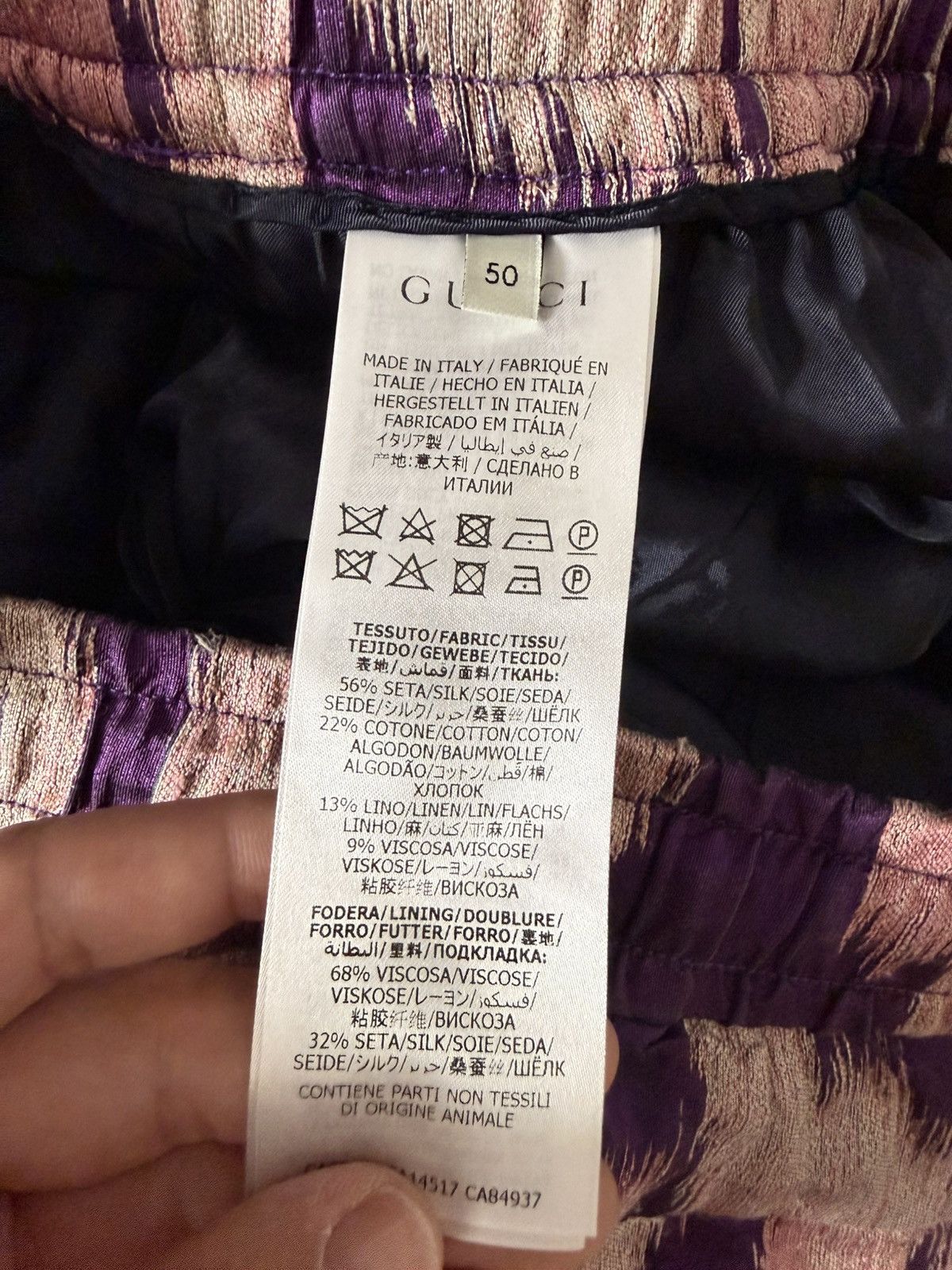 Gucci Gucci Silk Blend Ikat Pattern Shorts Purple Pink Size 50 Size US 34 / EU 50 - 3 Thumbnail