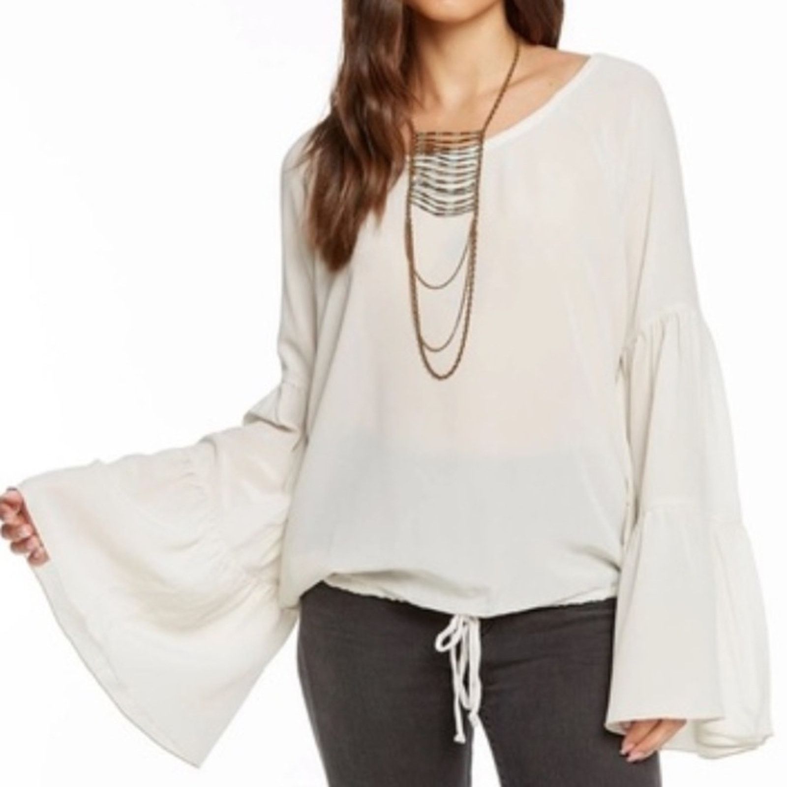Chaser Brand Chaser Silk Dolman Bell Sleeve Long Sleeve Top Size M Size M / US 6-8 / IT 42-44 - 1 Thumbnail