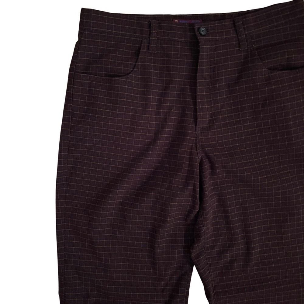 Point Zero Point Zero Y2K Women’s Classic Check Brown Bootleg Pants Size 32" / US 10 / IT 46 - 3 Thumbnail