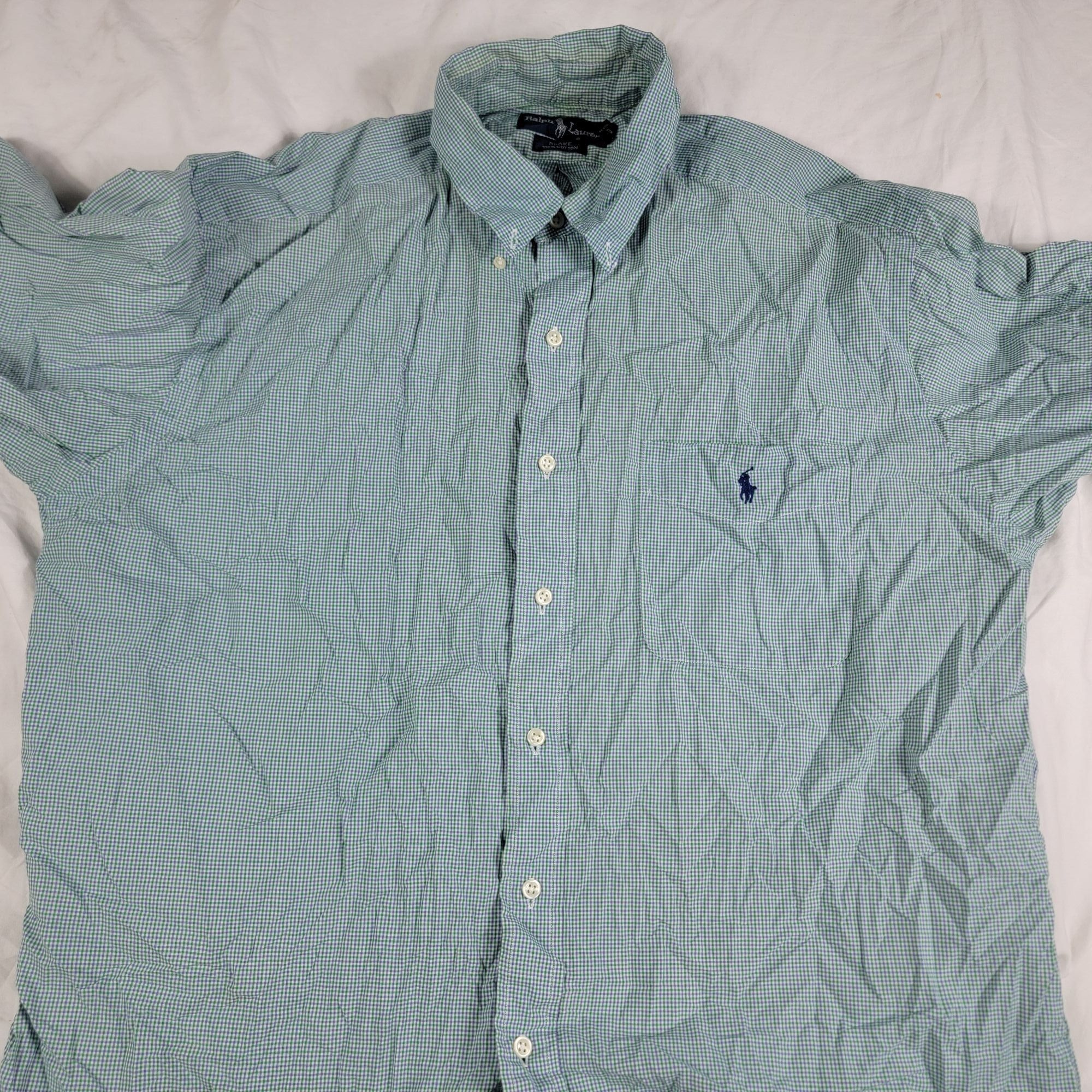 Ralph Lauren Ralph Lauren Blake Mens Large Green Plaid Button Down Shirt Size US L / EU 52-54 / 3 - 3 Thumbnail