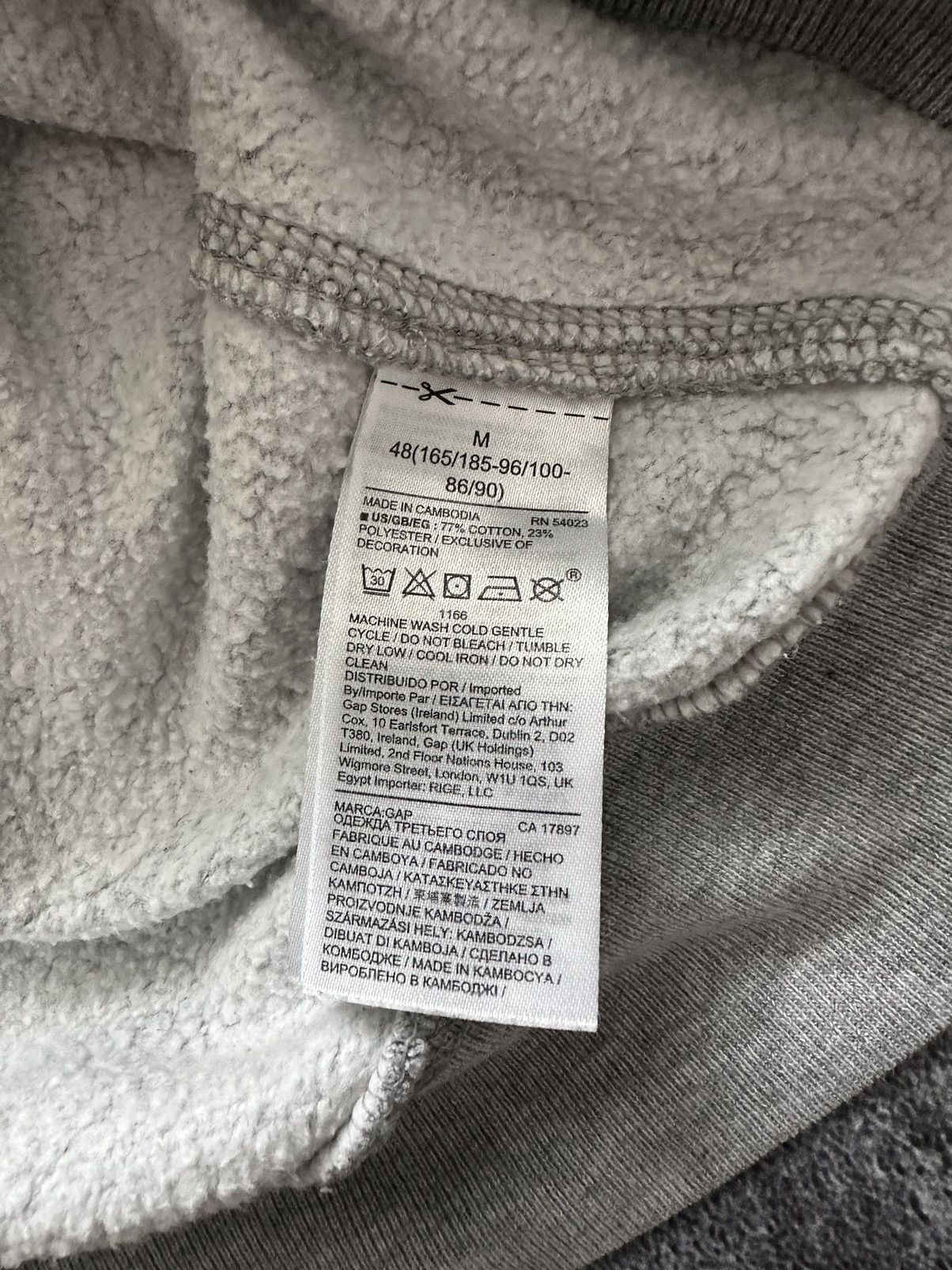 Gap 🌪️ Vintage 90s GAP Big Embroidered Logo Sweatshirt Sweater Size US L / EU 52-54 / 3 - 6 Thumbnail