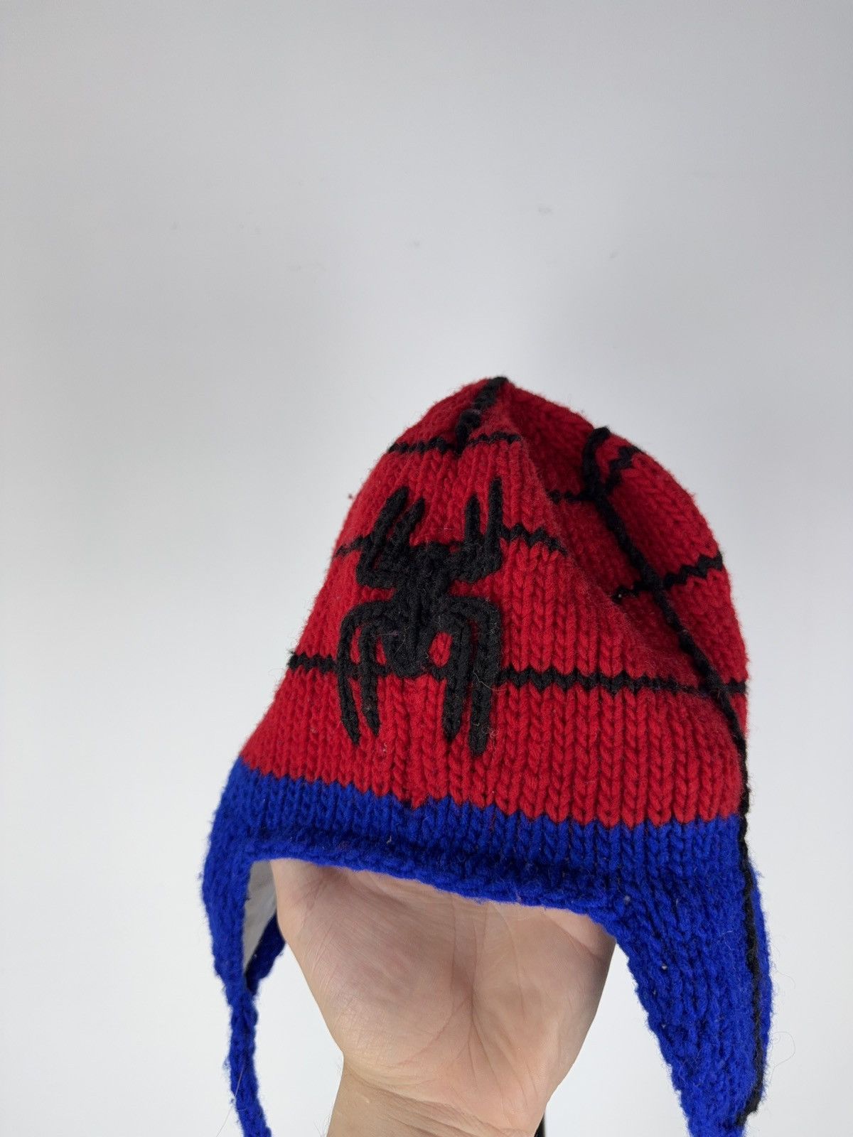 Japanese Brand × Marvel Comics × Vintage Vintage 90s THE AMAZING SPIDERMAN BEANIE Trapper Y2K HATS Size ONE SIZE - 4 Thumbnail