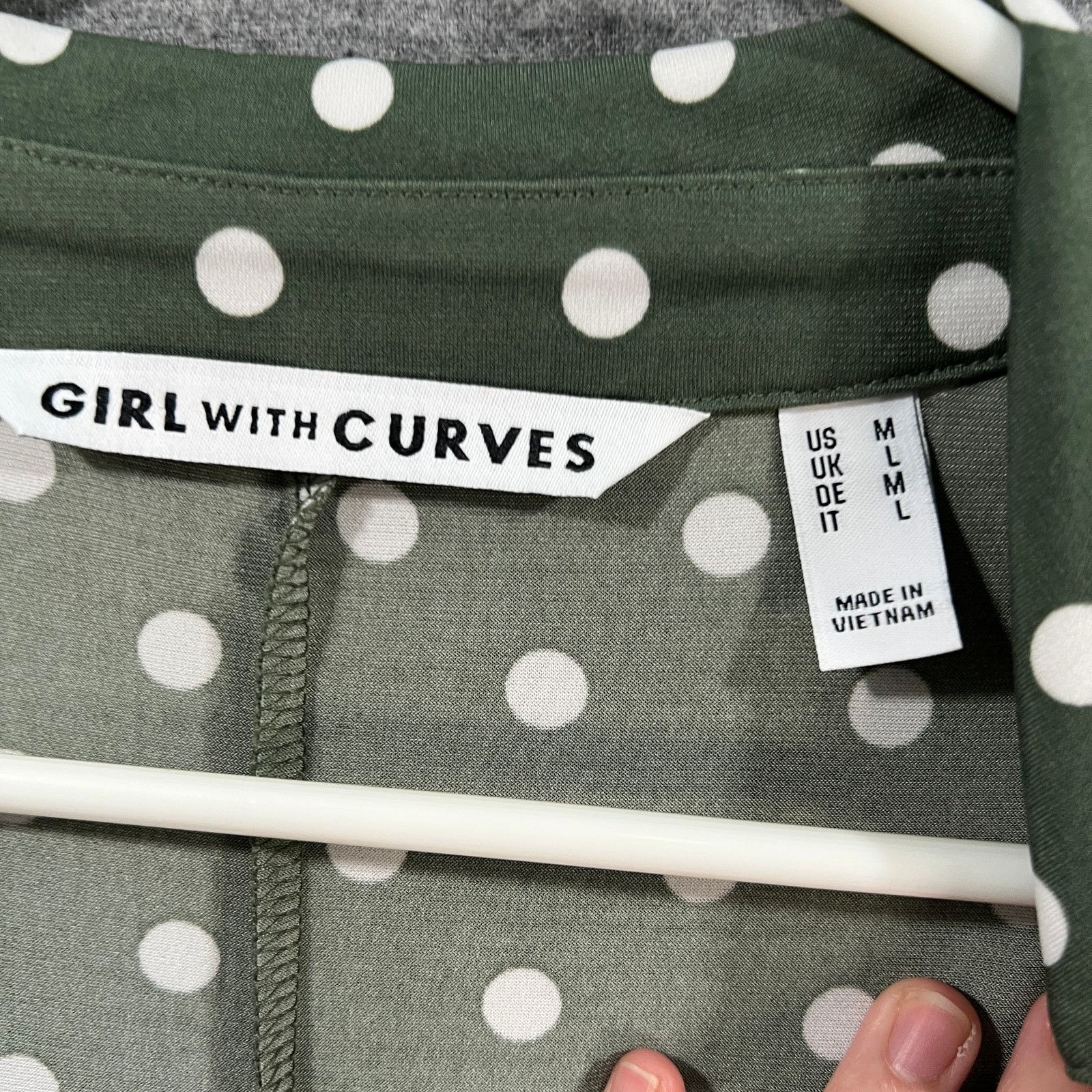 Other Girl With Curves Regular Collared Knit Midi Shirt Dress Oliv Size M / US 6-8 / IT 42-44 - 3 Thumbnail