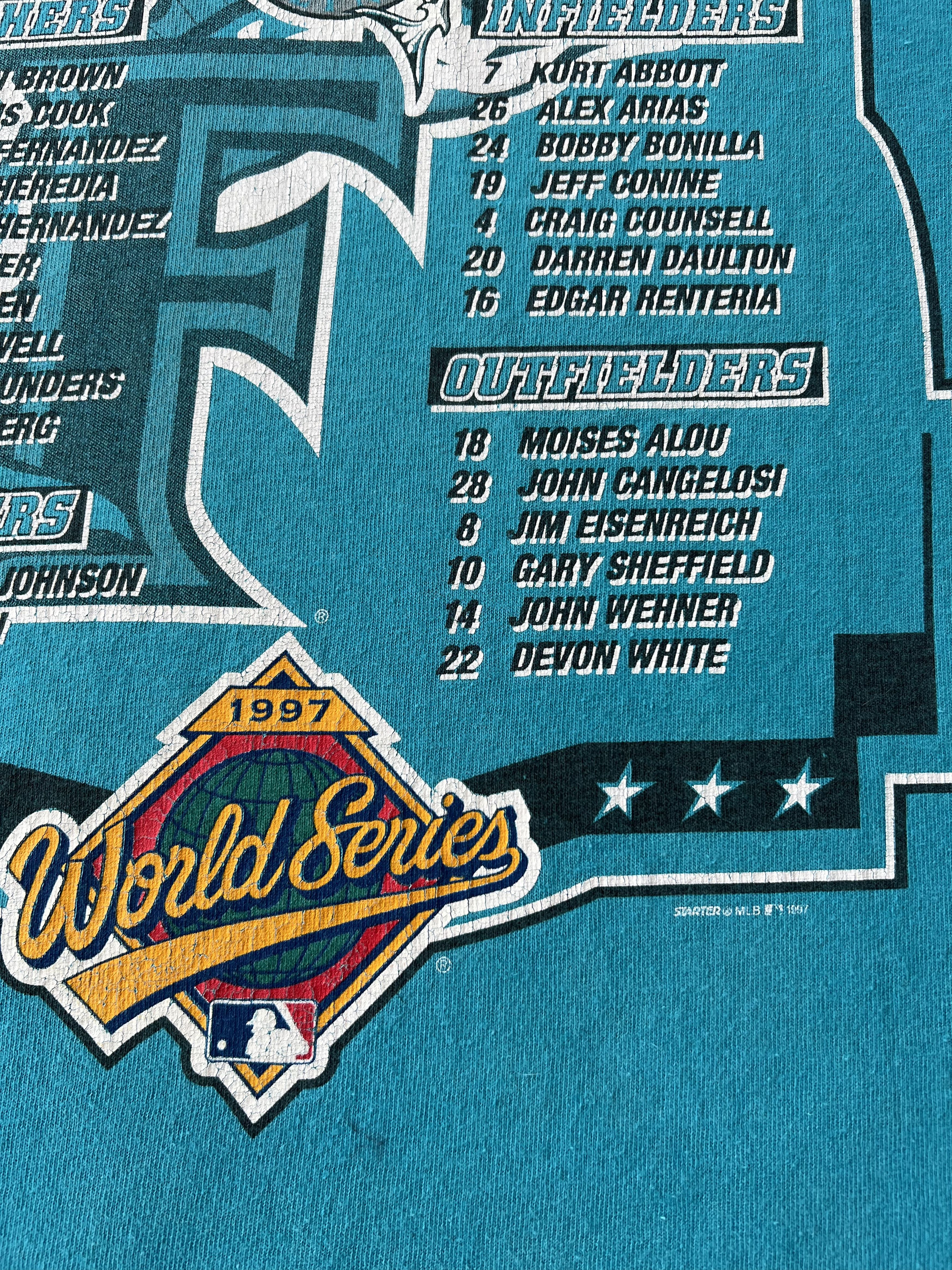 MLB Vintage 1997 Florida Marlins World Series MLB T-shirt Size US XL / EU 56 / 4 - 18 Thumbnail