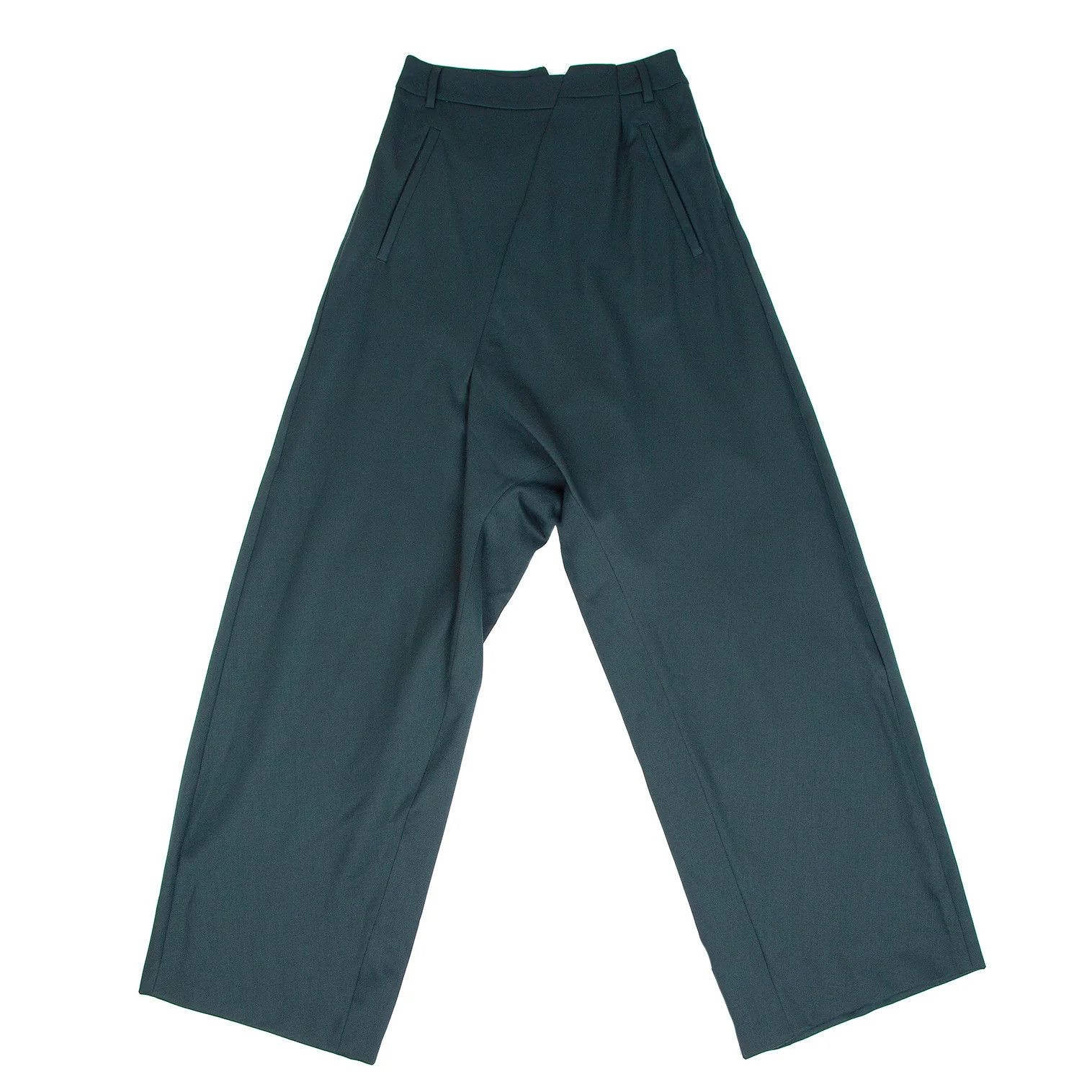 Maison Margiela Bias Cut Sarouel Pants in Dark Green Size 40 Size 28" / US 6 / IT 42 - 1 Thumbnail